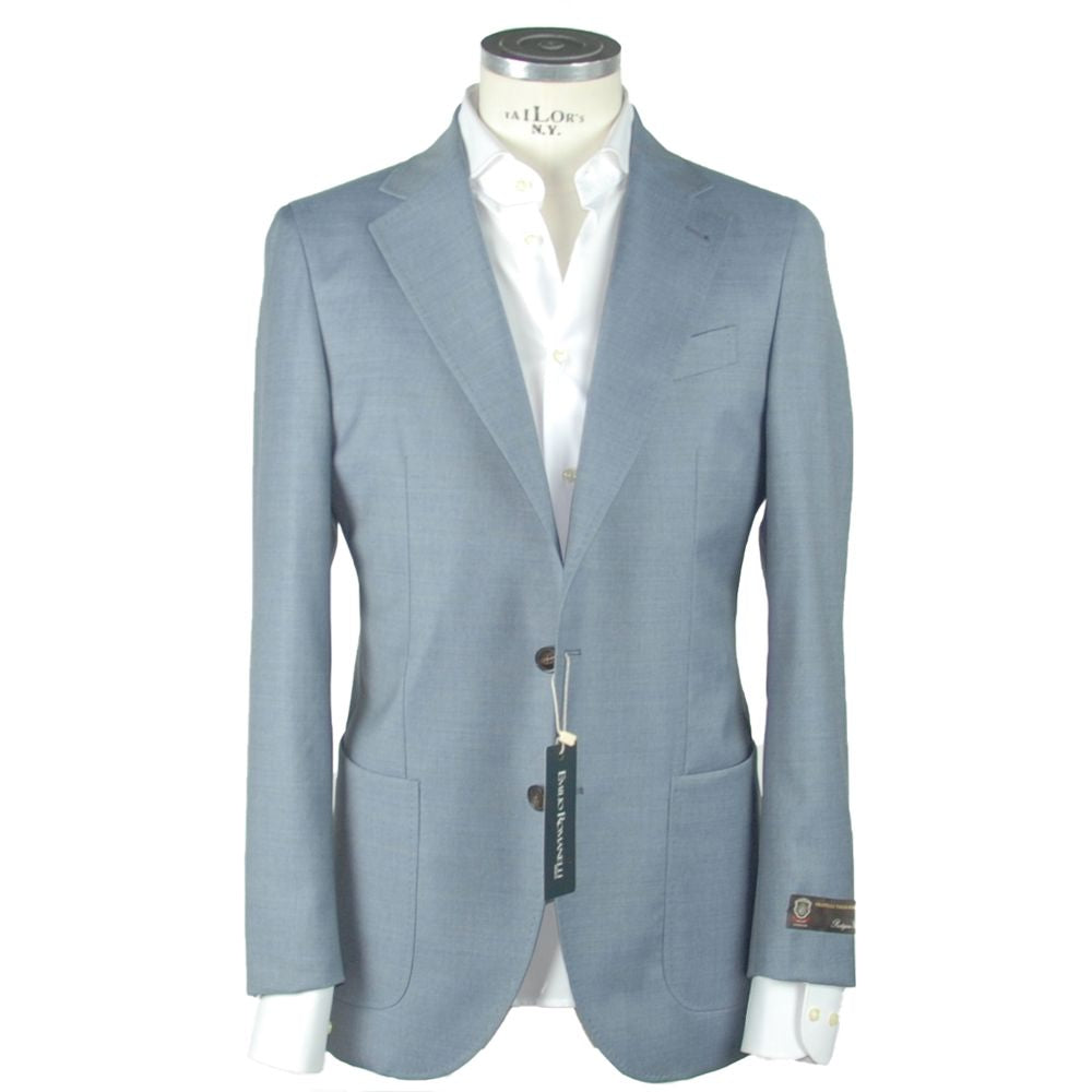 Emilio Romanelli Light Blue Wool Men Men's Blazer