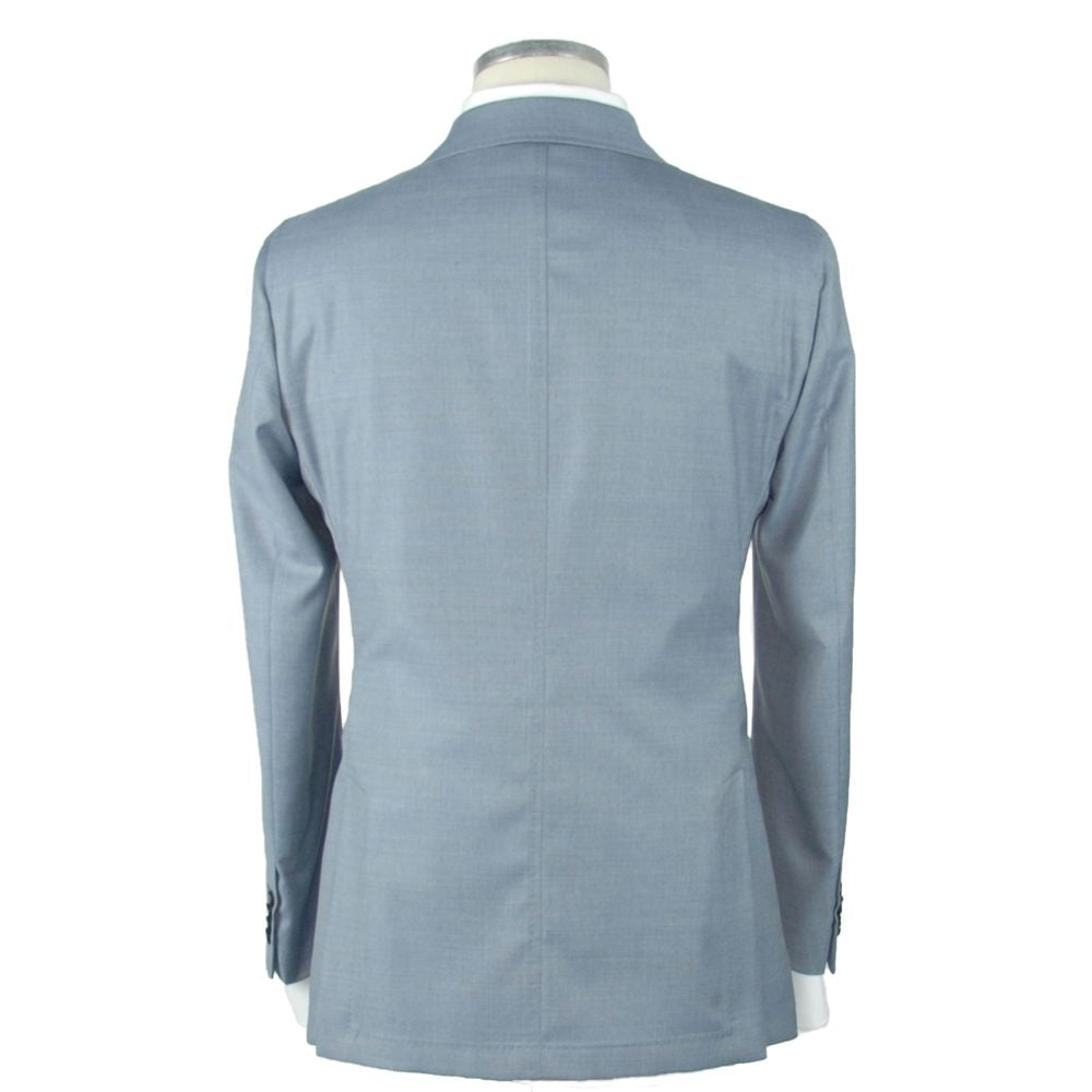 Emilio Romanelli Light Blue Wool Men Men's Blazer