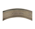 Bottega Veneta Women's Brown / Silver Enamel Metal Woven Print Small Bracelet