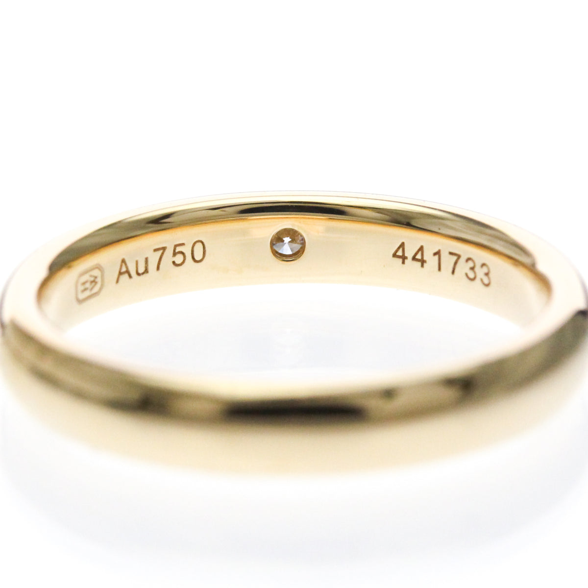 Harry Winston Single Diamond Band Platinum With Diamond Gold Pink_Gold Ring Jewelry (Pre-Owned)