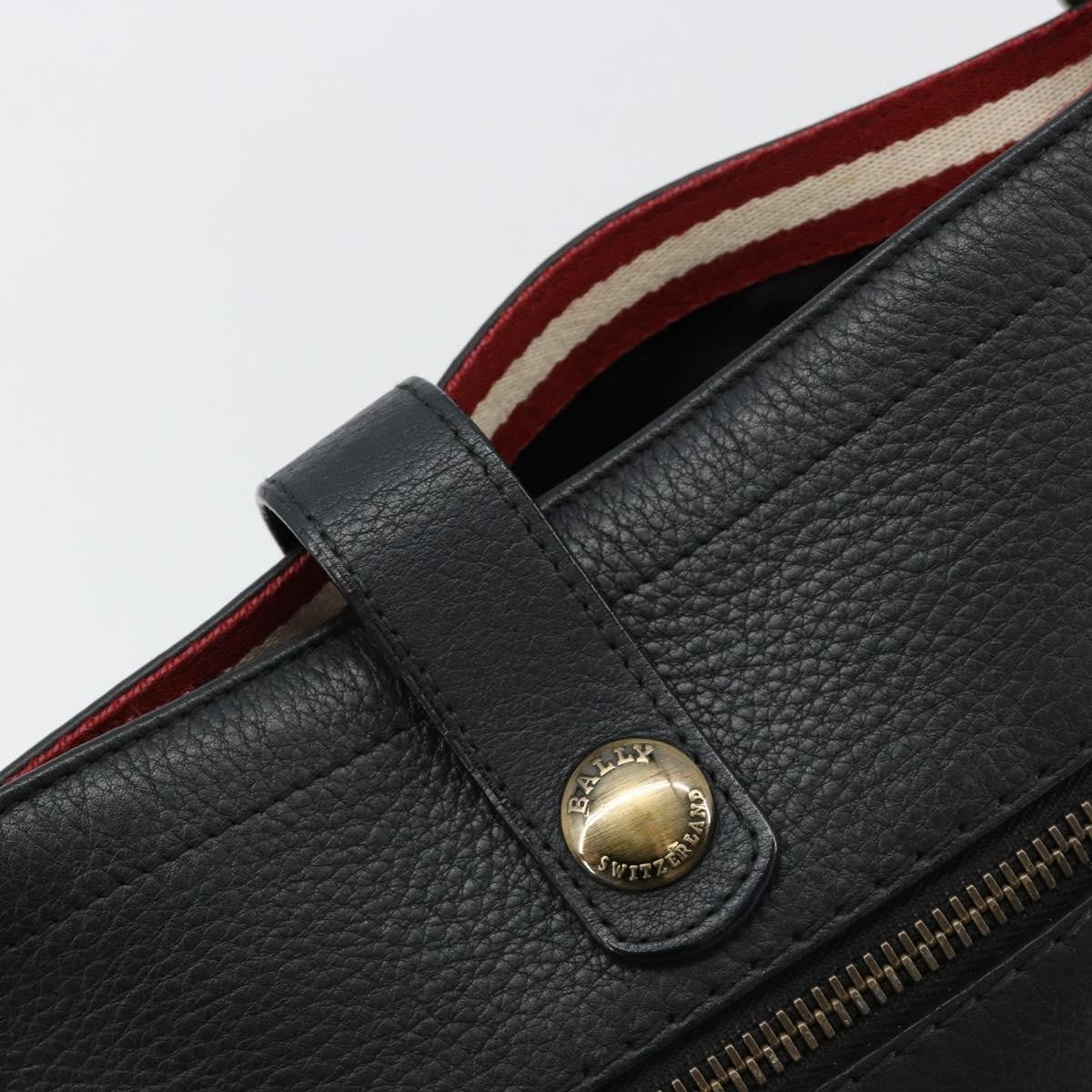 Bally Vintage Leather Black Leather Shoulder Bag Bag (Pre-Owned)