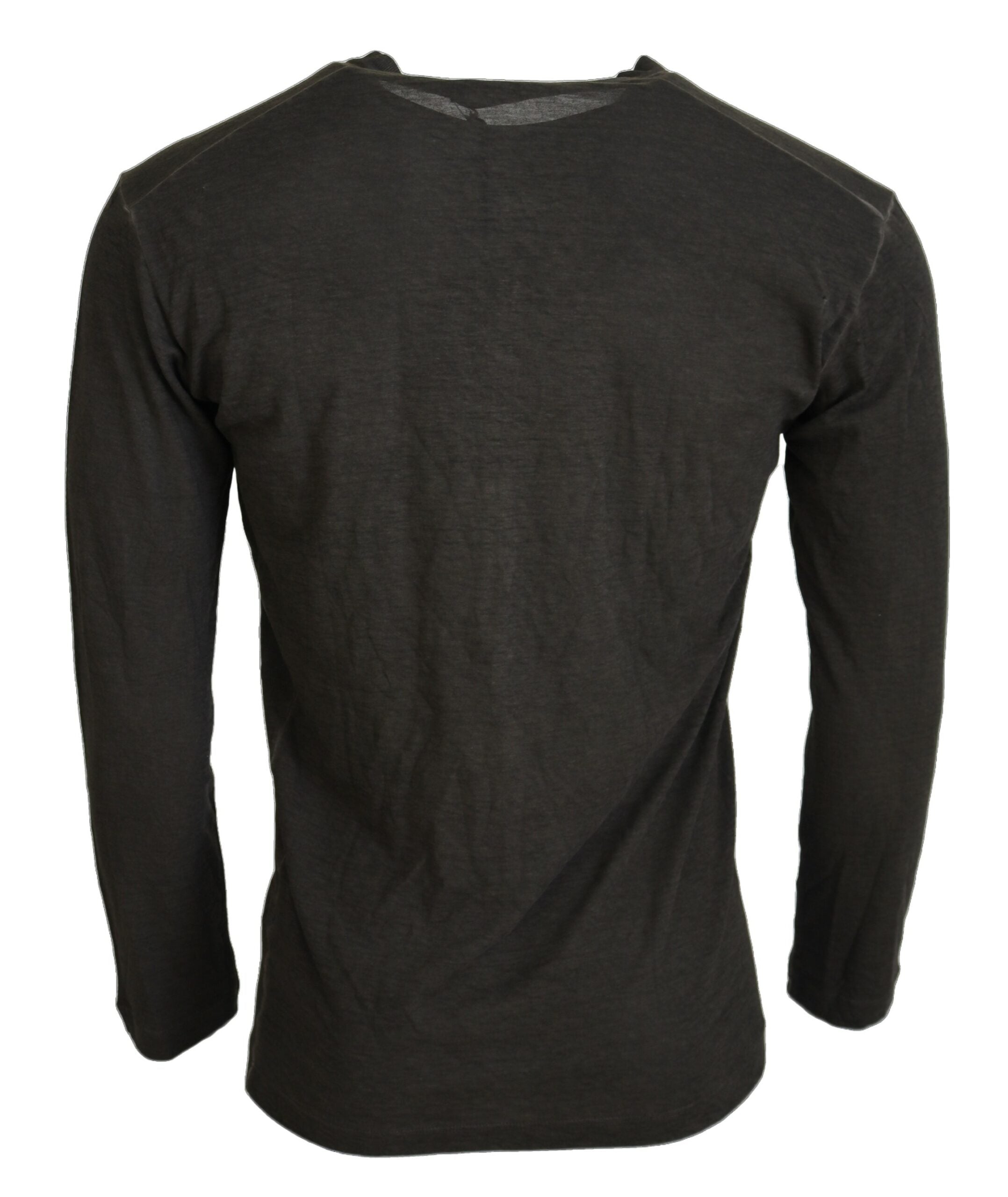 Dsquared² Gray Cotton Linen Long Sleeves Pullover Men's Sweater