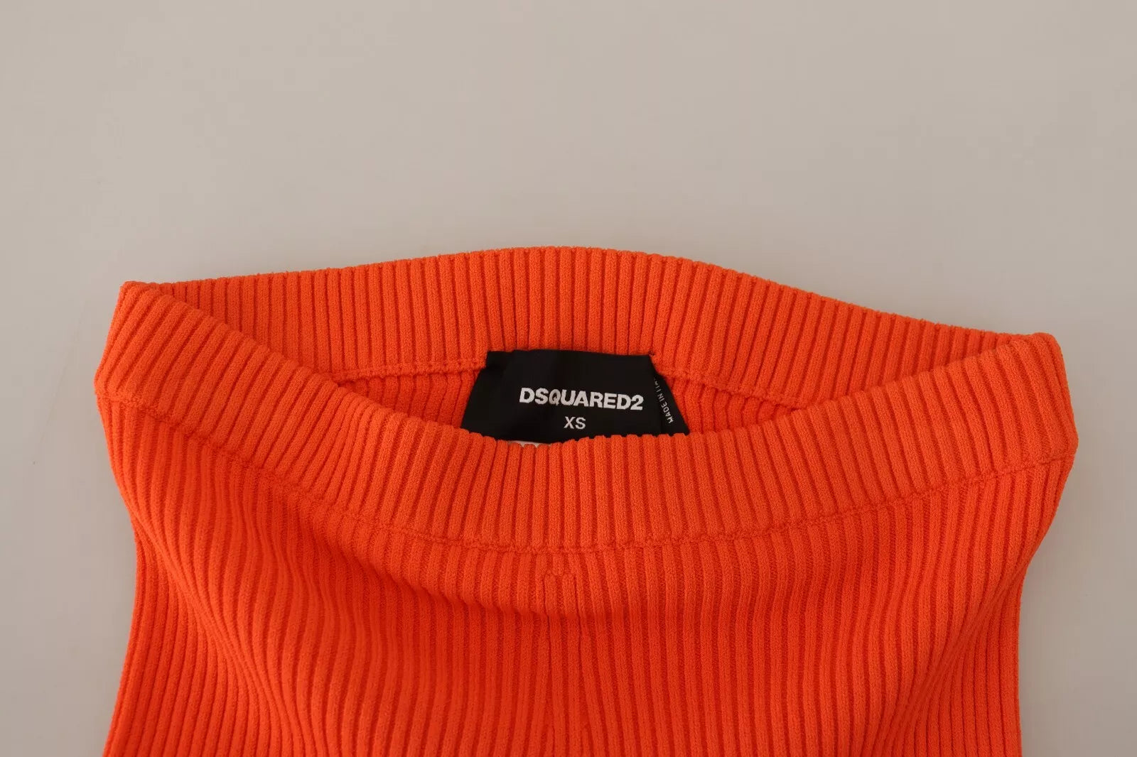Dsquared² Orange Viscose Mid Waist Slim Fit Bermuda Women's Shorts (Pre-Owned)