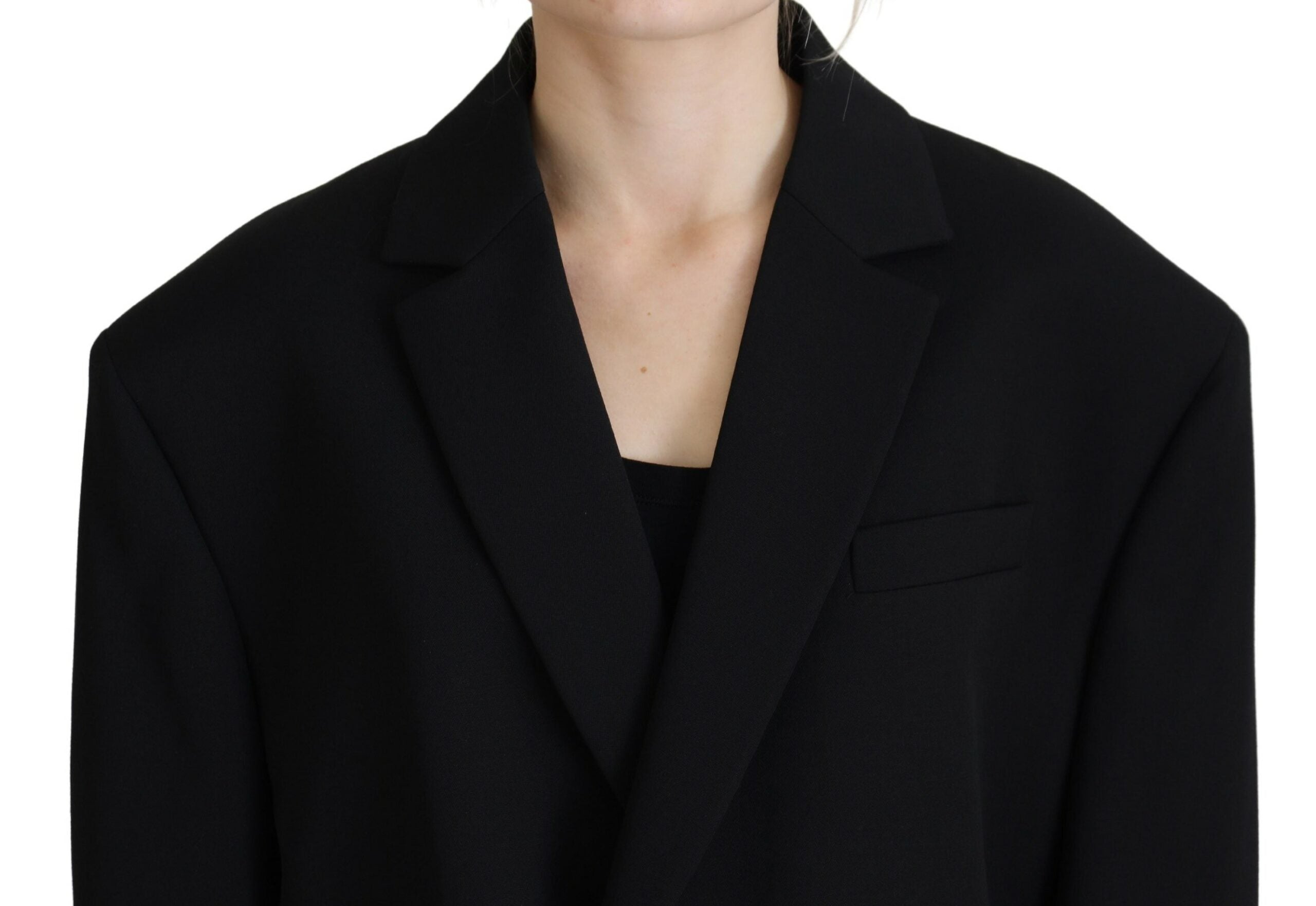 Dsquared² Black Double Breasted Coat Blazer Women's Jacket (Pre-Owned)