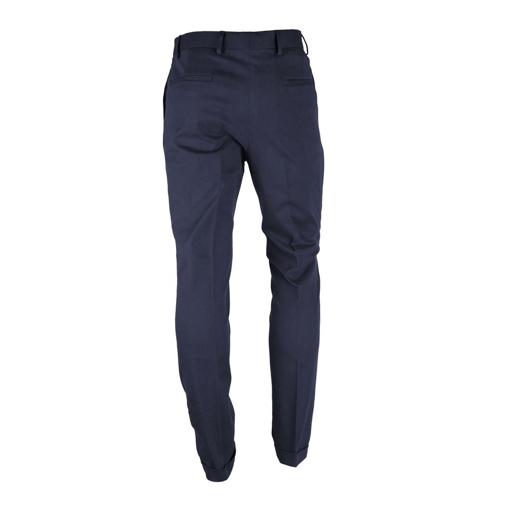 Made in Italy Blue Wool Men Men's Trousers