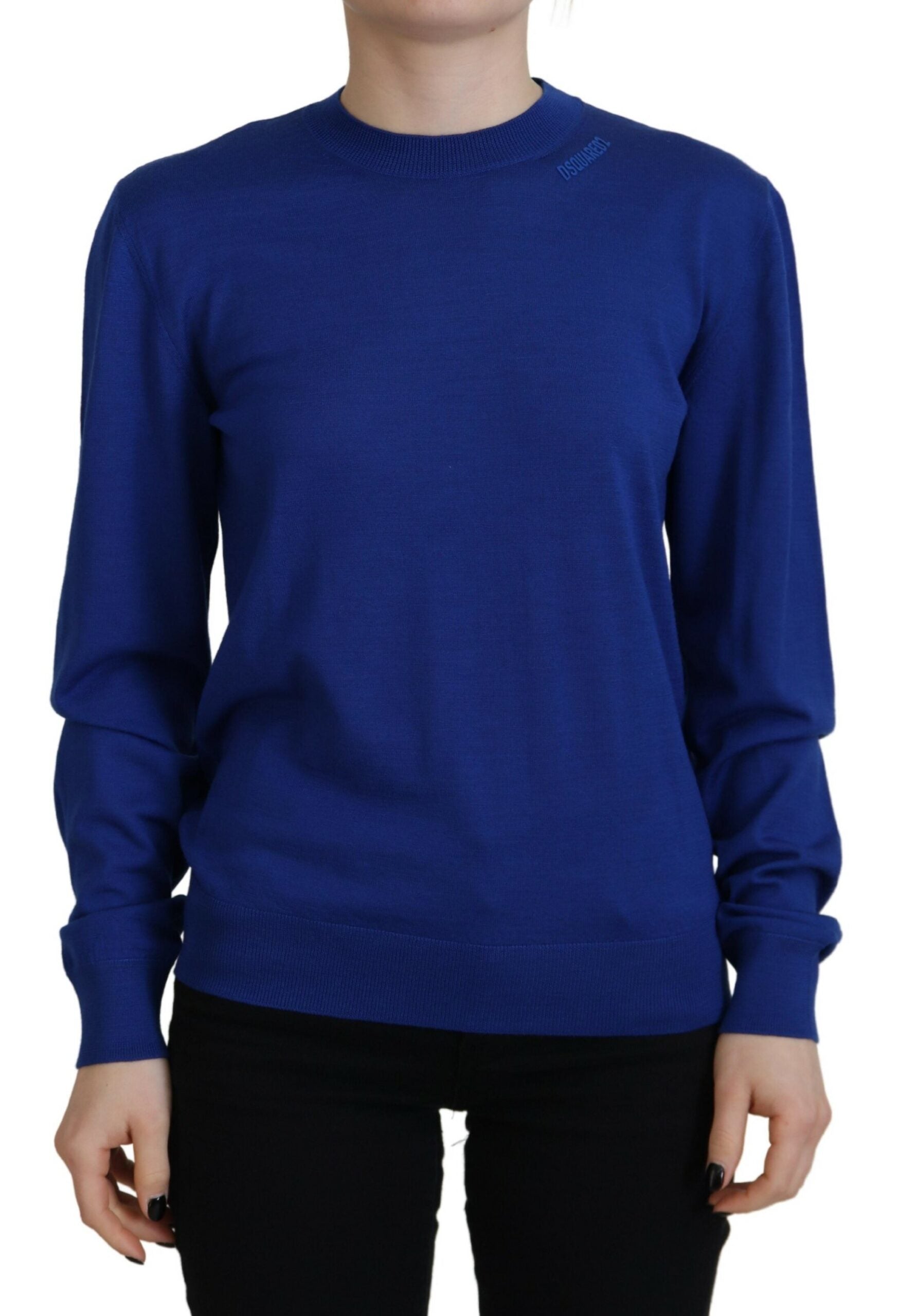 Dsquared² Blue Long Sleeve Crew Neck Casual Women's Sweater (Pre-Owned)
