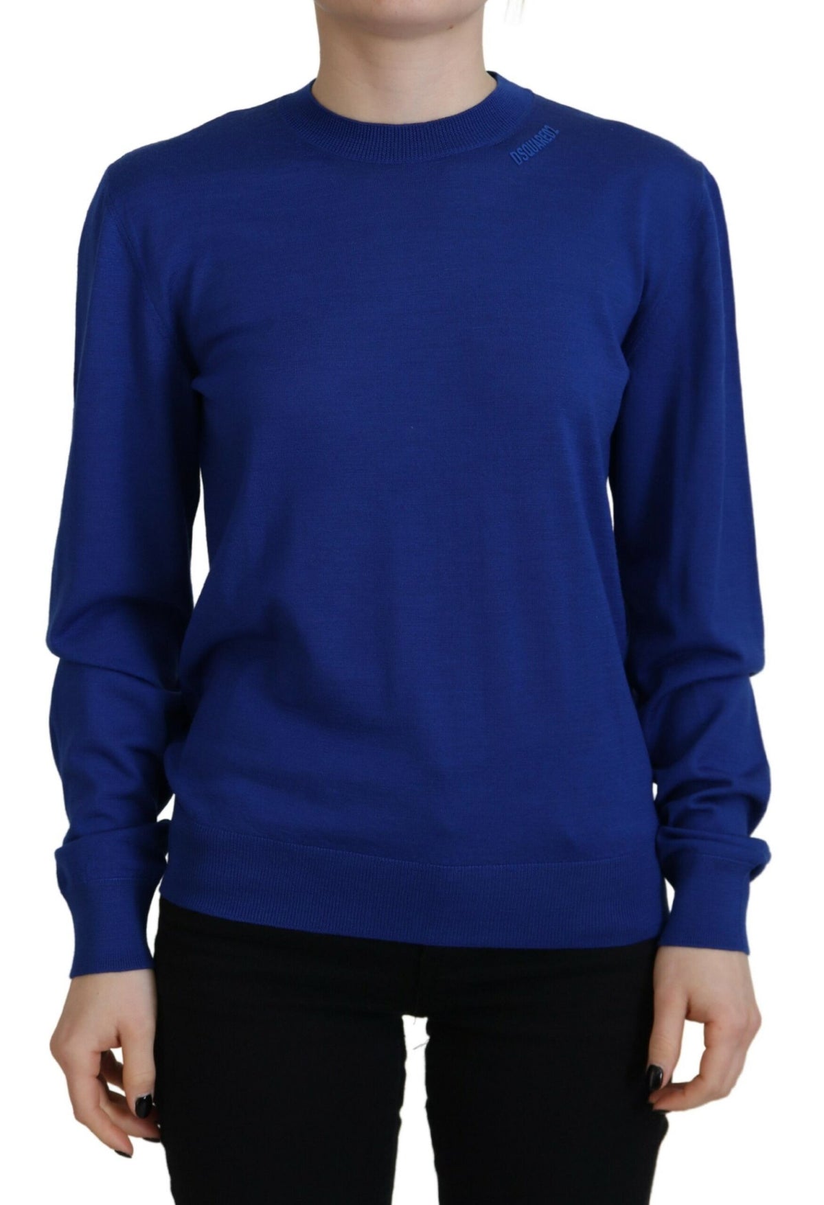 Dsquared² Blue Long Sleeve Crew Neck Casual Women's Sweater (Pre-Owned)