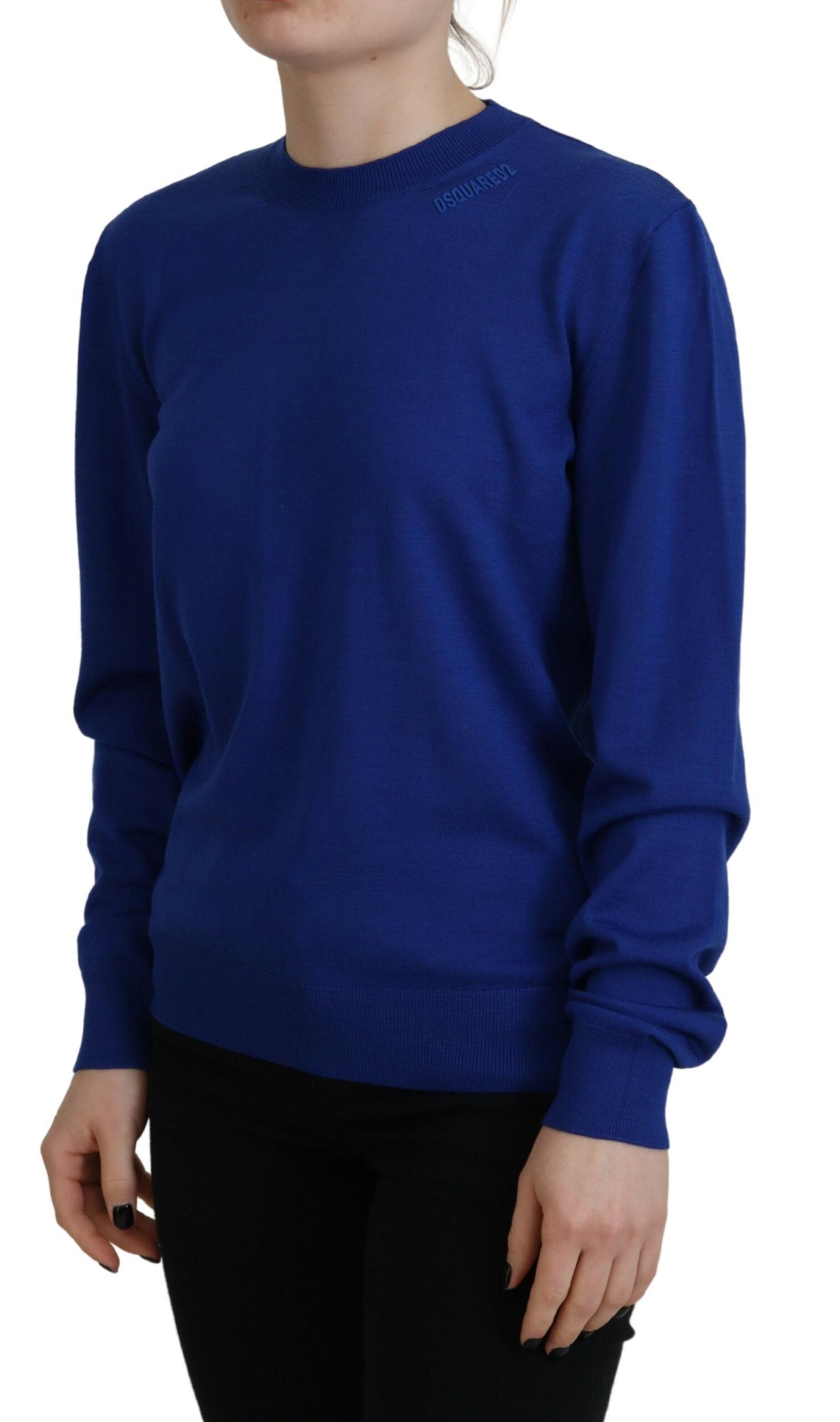 Dsquared² Blue Long Sleeve Crew Neck Casual Women's Sweater (Pre-Owned)