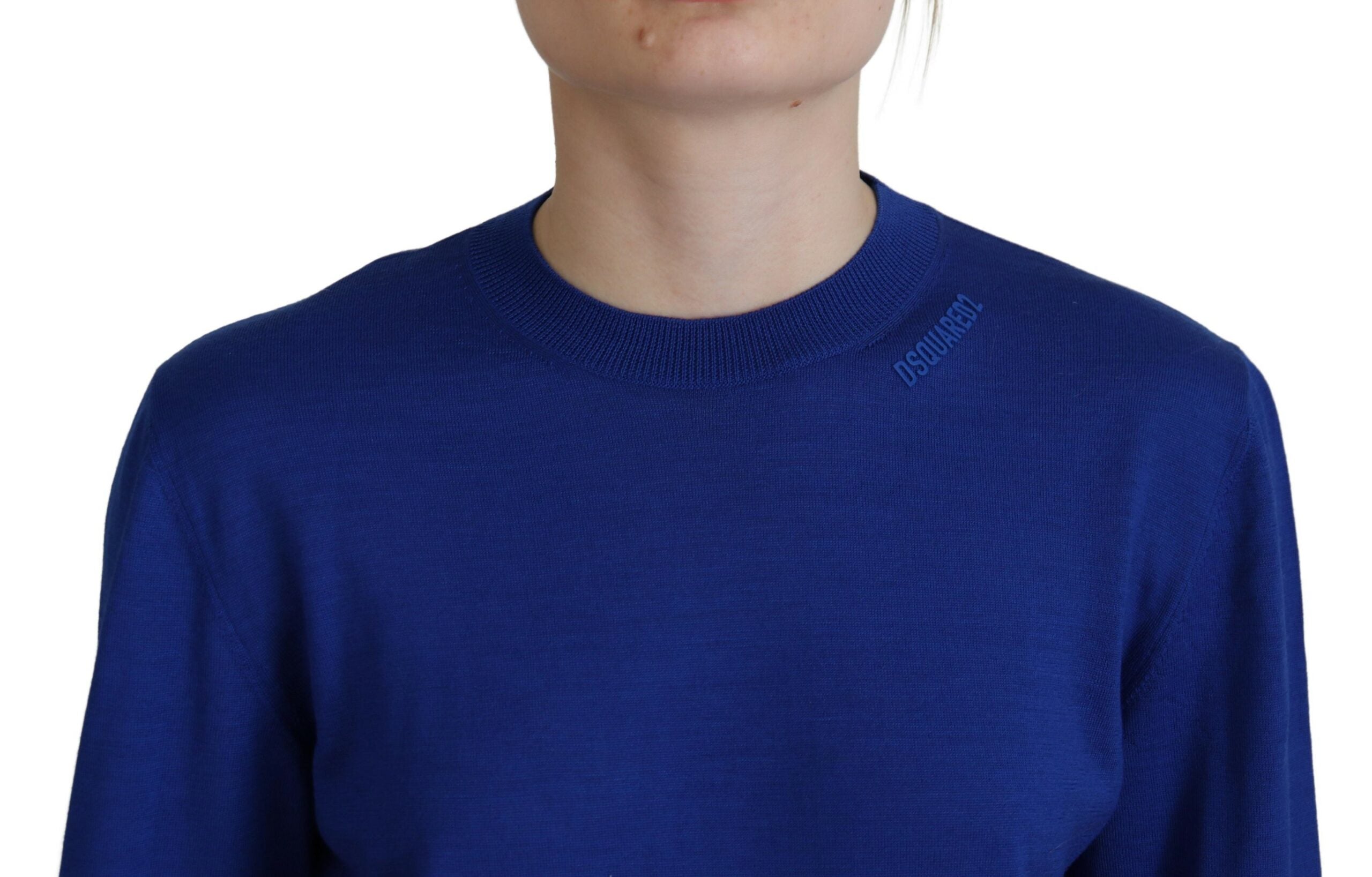 Dsquared² Blue Long Sleeve Crew Neck Casual Women's Sweater (Pre-Owned)
