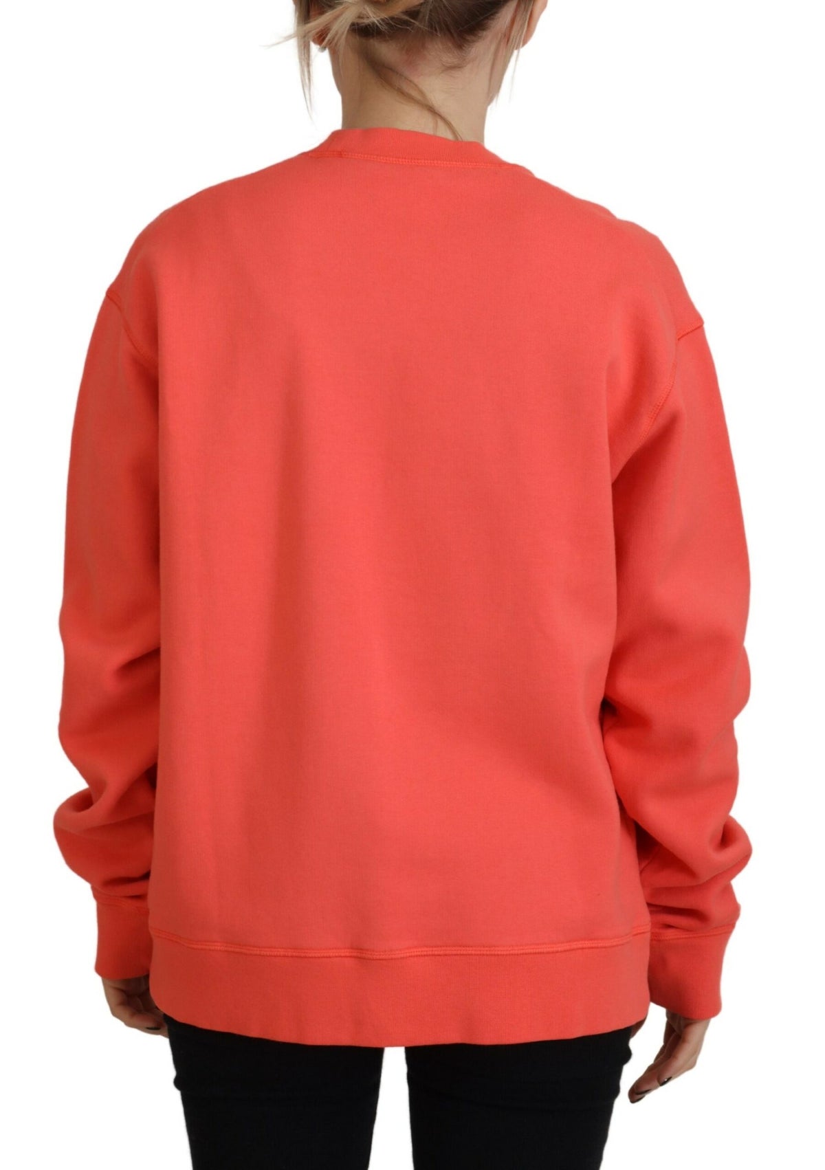 Dsquared² Pink Logo Embroidery Women Long Sleeve Women's Sweater (Pre-Owned)