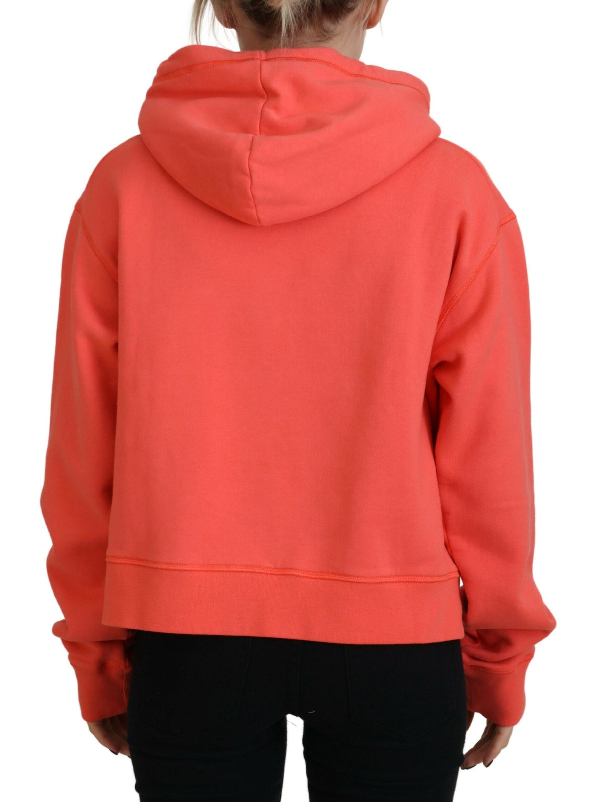 Dsquared² Pink Logo Print Cotton Hoodie Sweatshirt Women's Sweater (Pre-Owned)