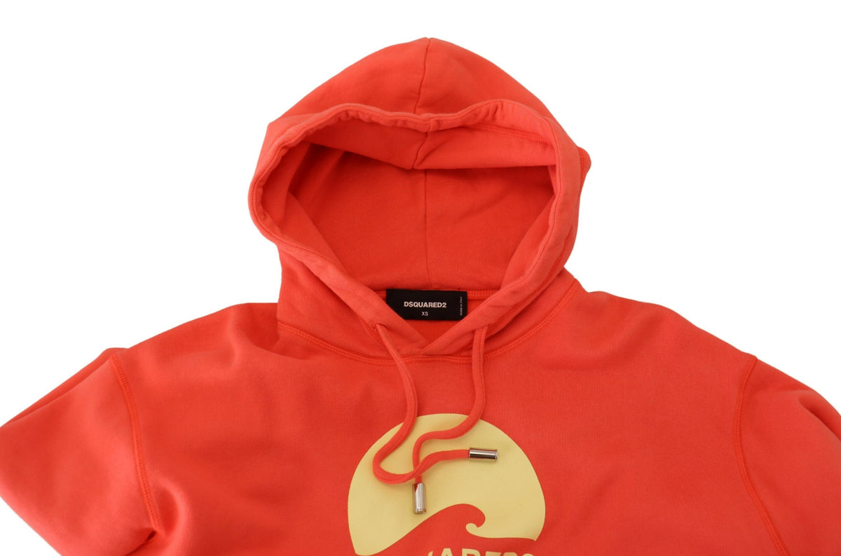 Dsquared² Pink Logo Print Cotton Hoodie Sweatshirt Women's Sweater (Pre-Owned)