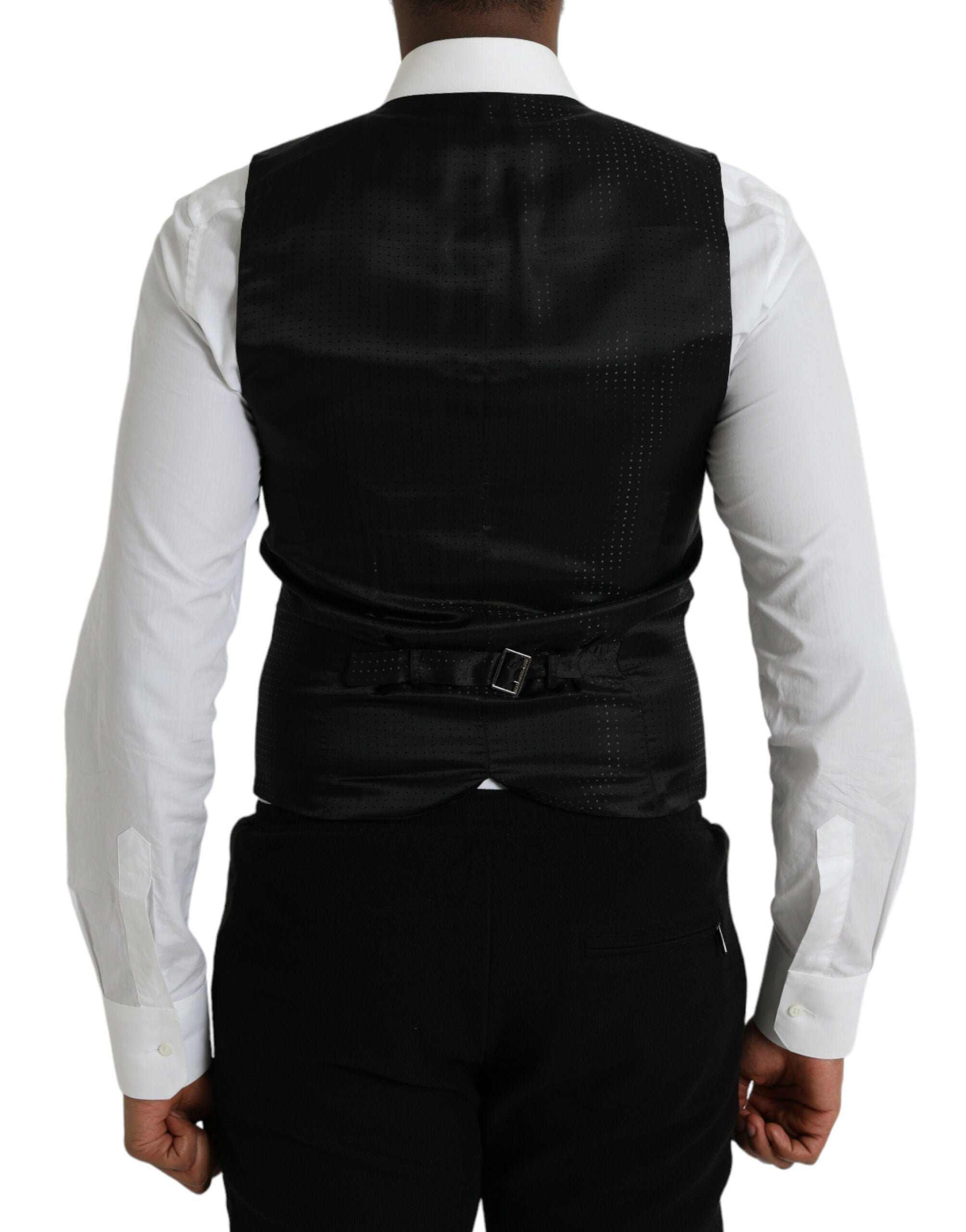 Dolce & Gabbana Maroon Satin Silk Waistcoat Dress Formal Men's Vest