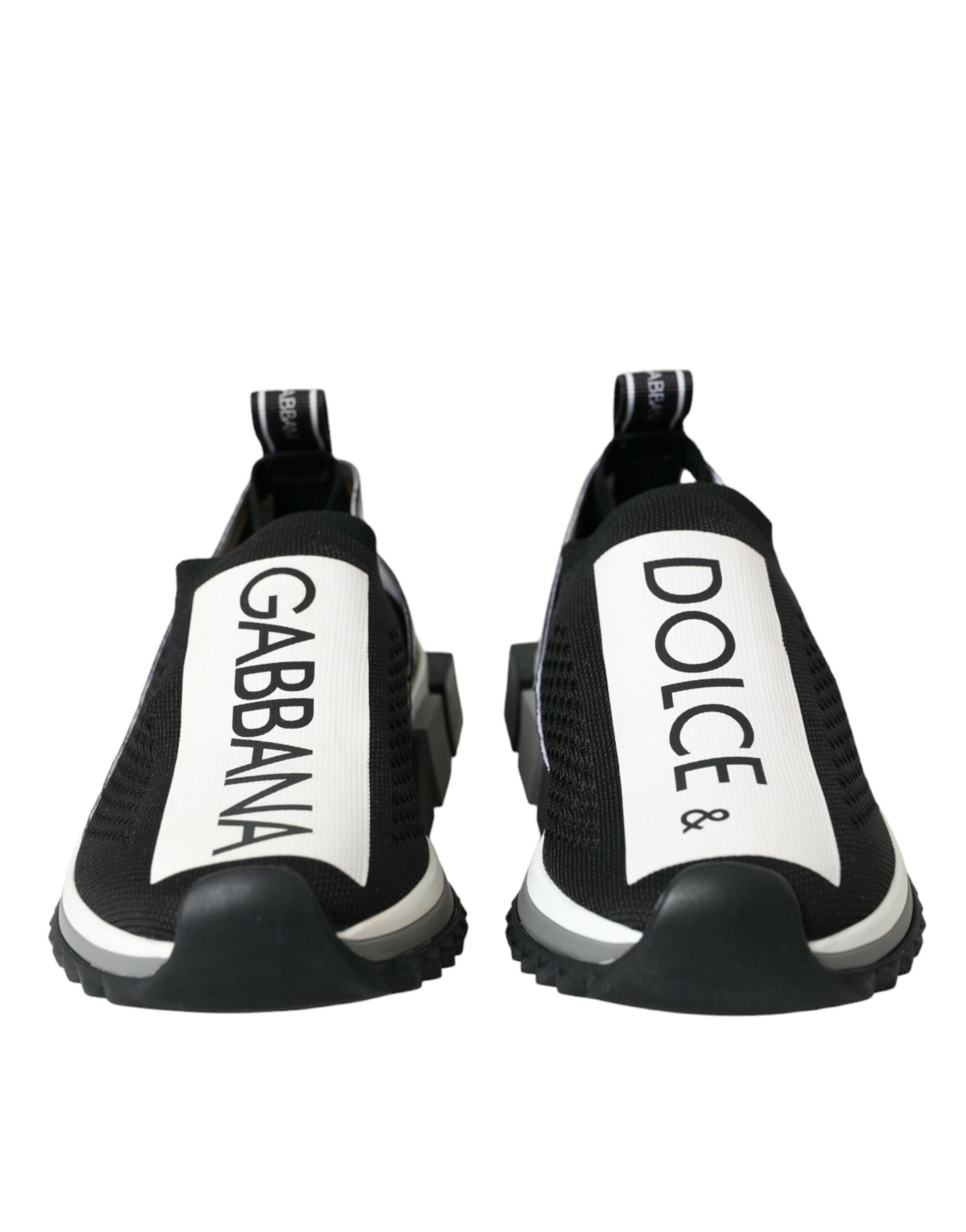 Dolce & Gabbana Black White Slip On Sorrento Sneakers Women's Shoes (Pre-Owned)