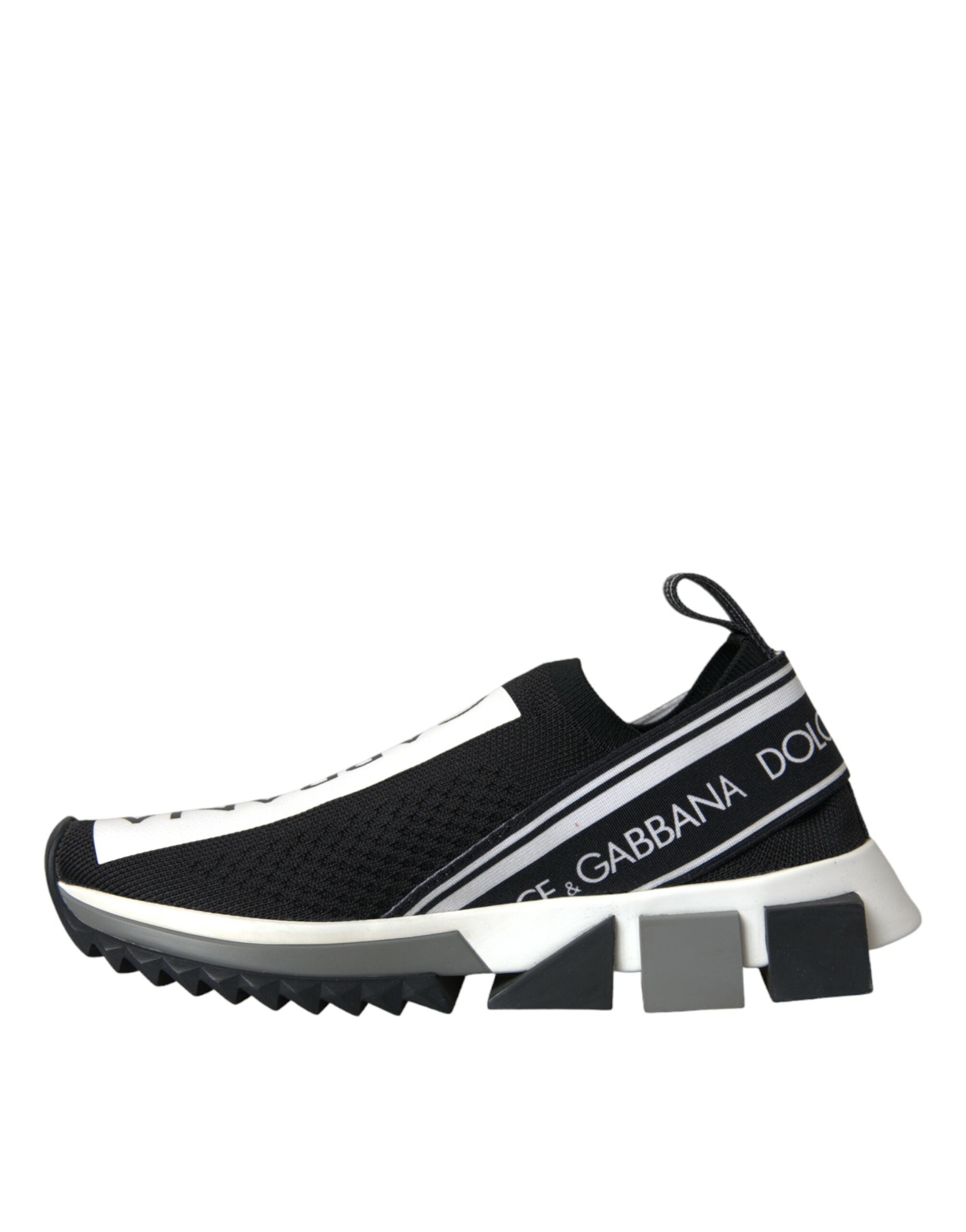 Dolce & Gabbana Black White Slip On Sorrento Sneakers Women's Shoes (Pre-Owned)