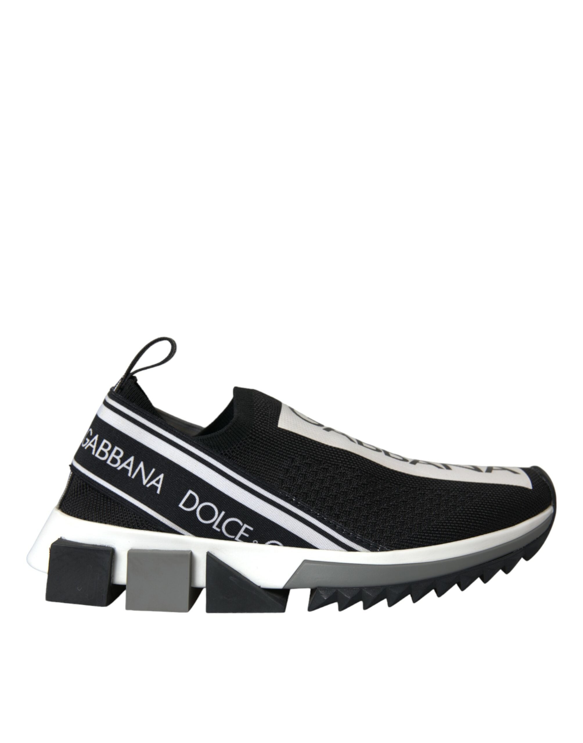 Dolce & Gabbana Black White Slip On Sorrento Sneakers Women's Shoes (Pre-Owned)