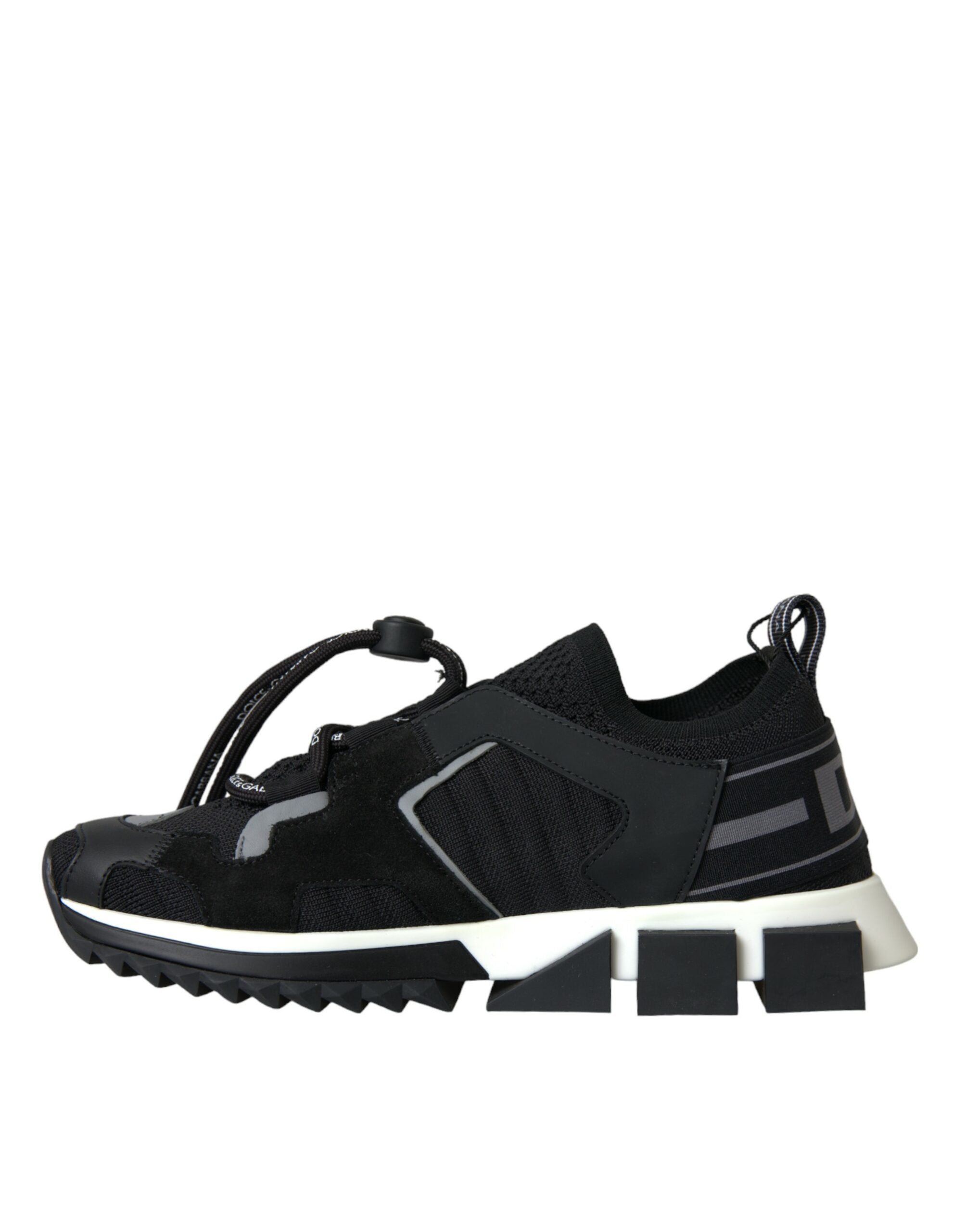 Dolce & Gabbana Black Mesh Sorrento Trekking Sneakers Women's Shoes