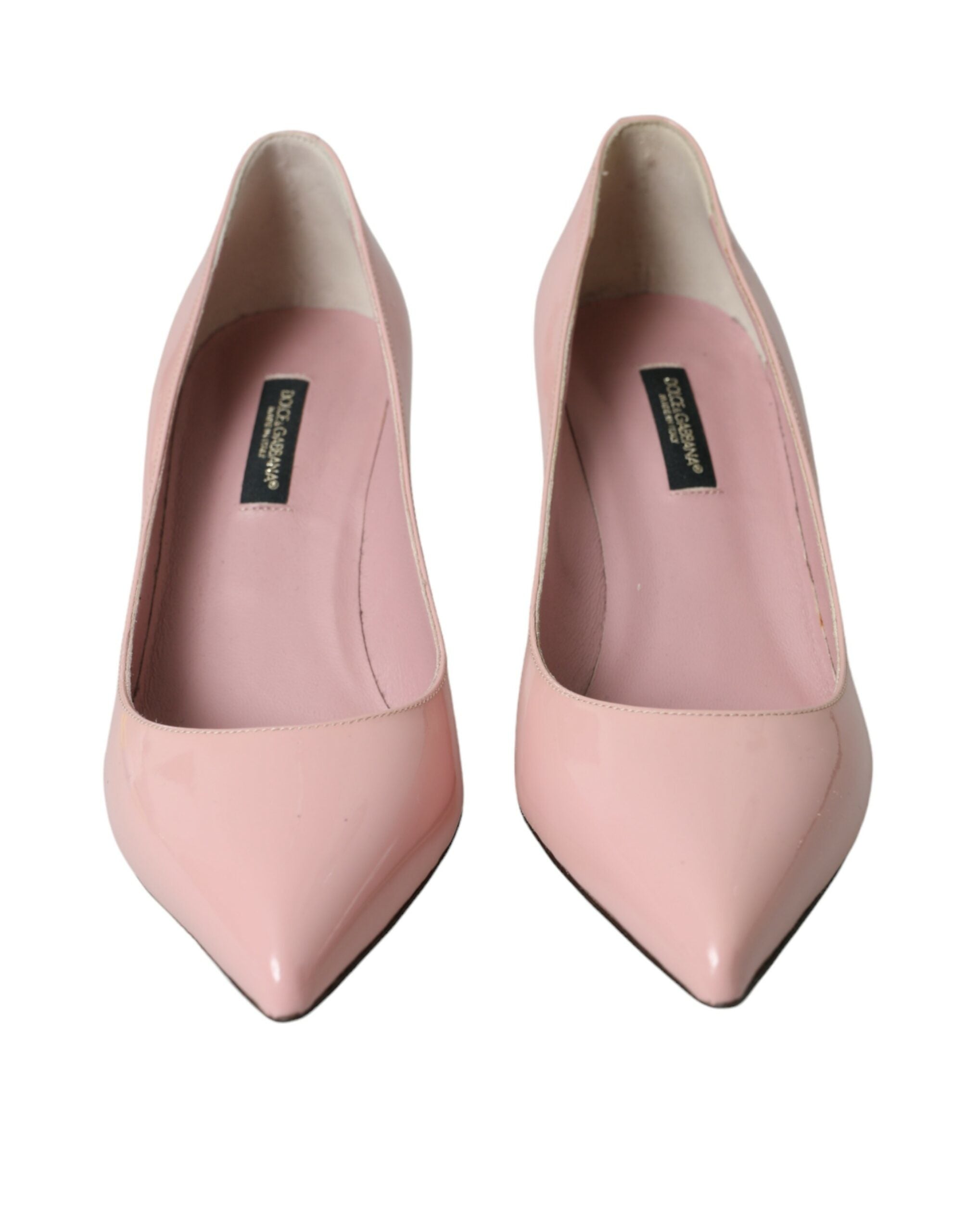 Dolce & Gabbana Light Pink Patent Leather Heels Pumps Women's Shoes