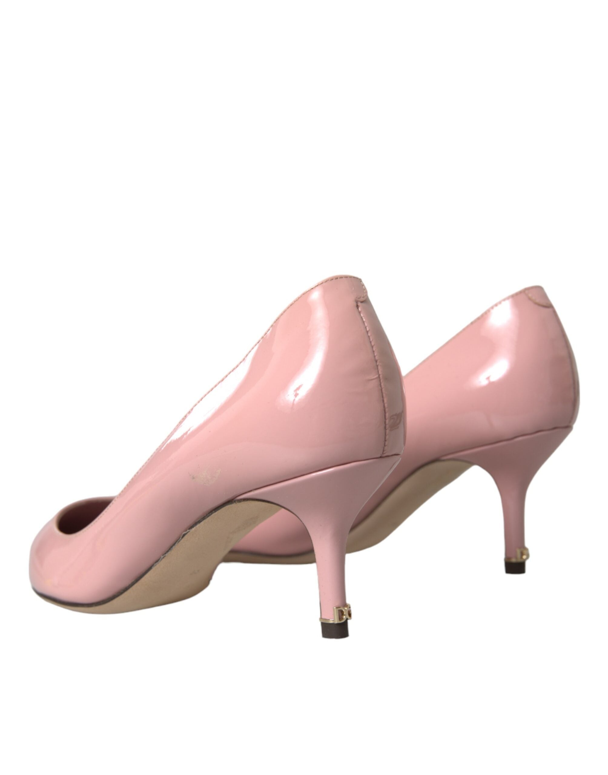 Dolce & Gabbana Light Pink Patent Leather Heels Pumps Women's Shoes