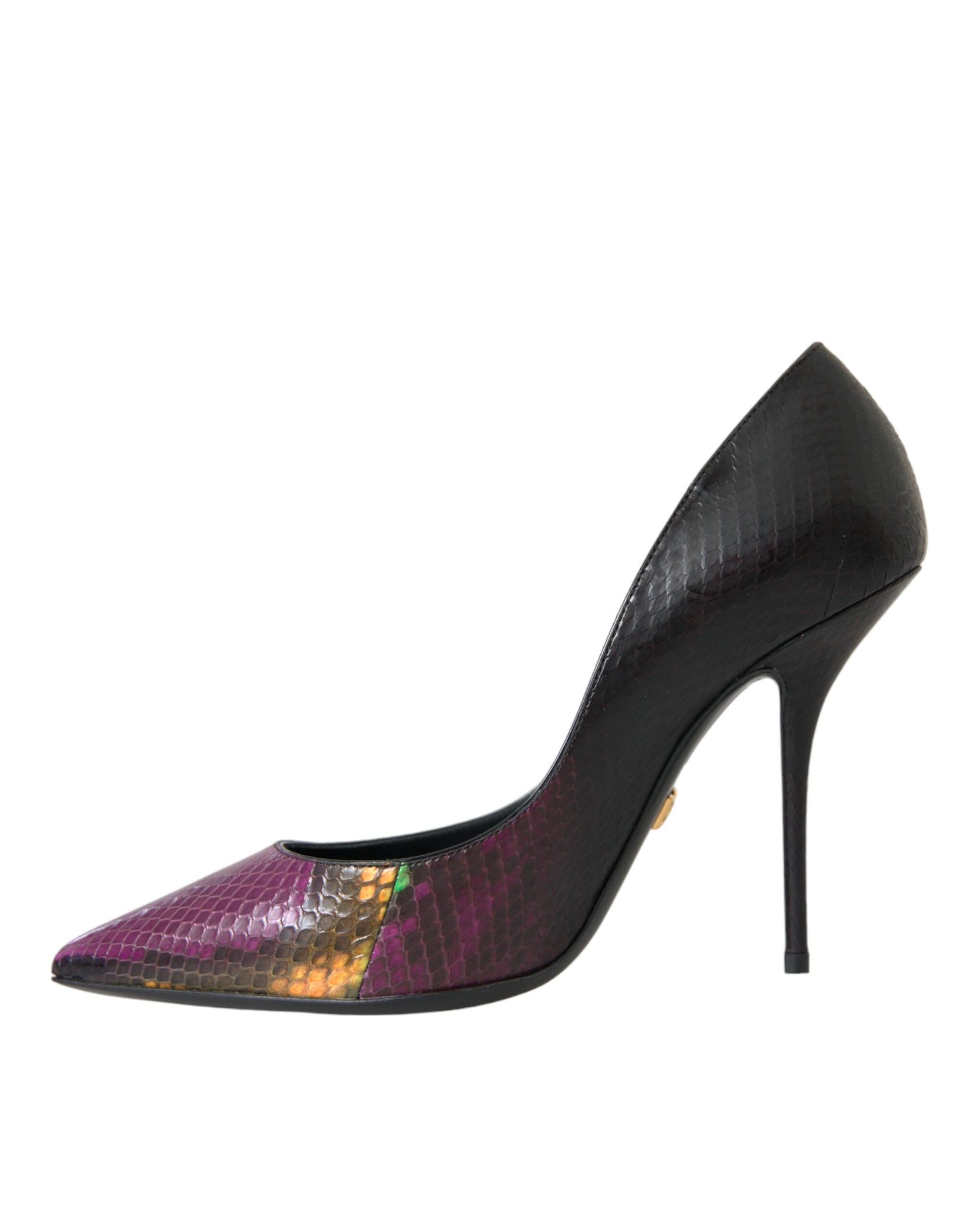 Dolce & Gabbana Multicolor Exotic Leather Heels Pumps Women's Shoes