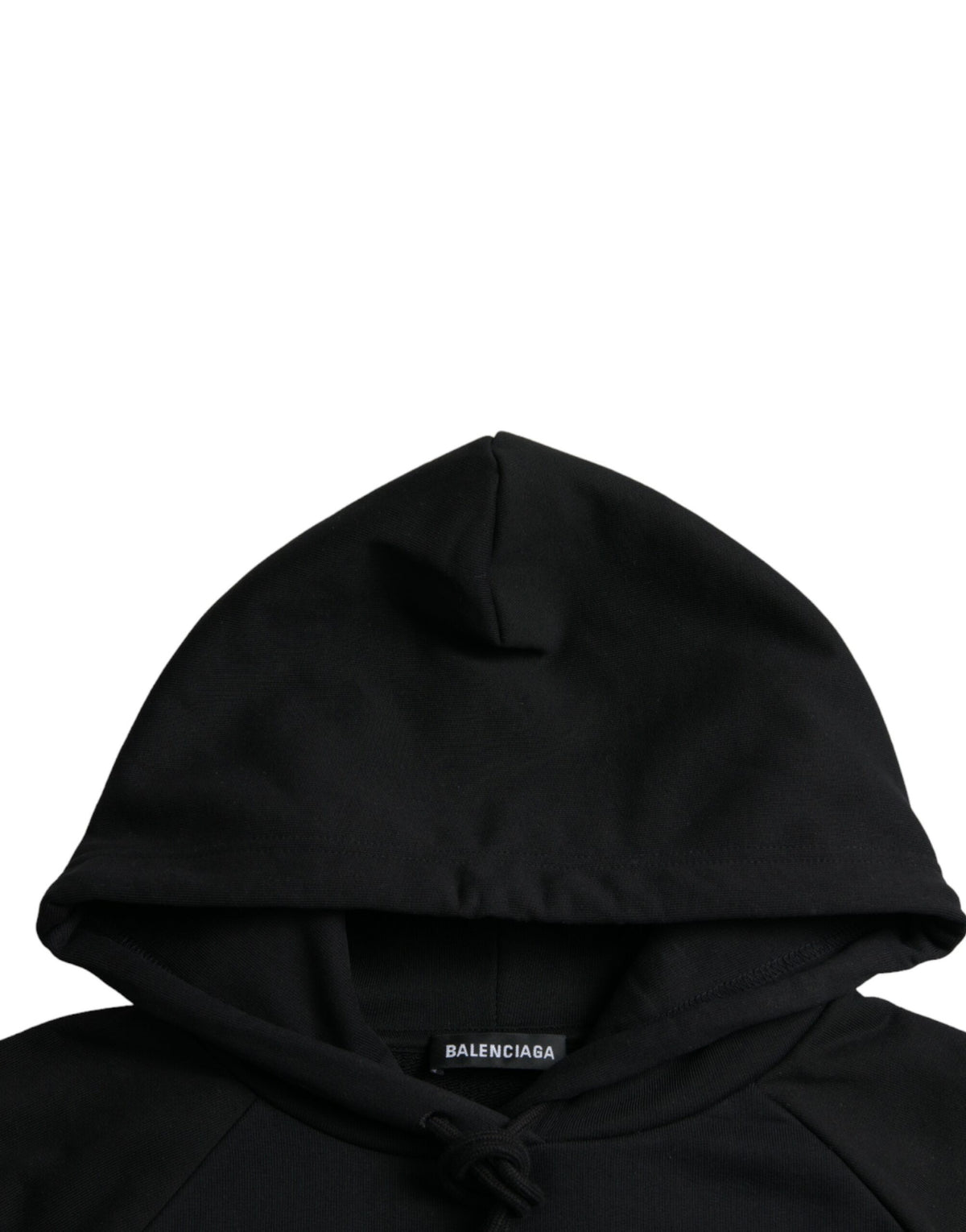 Balenciaga Black Cotton Logo Hooded Pullover Sweatshirt Men's Sweater (Pre-Owned)