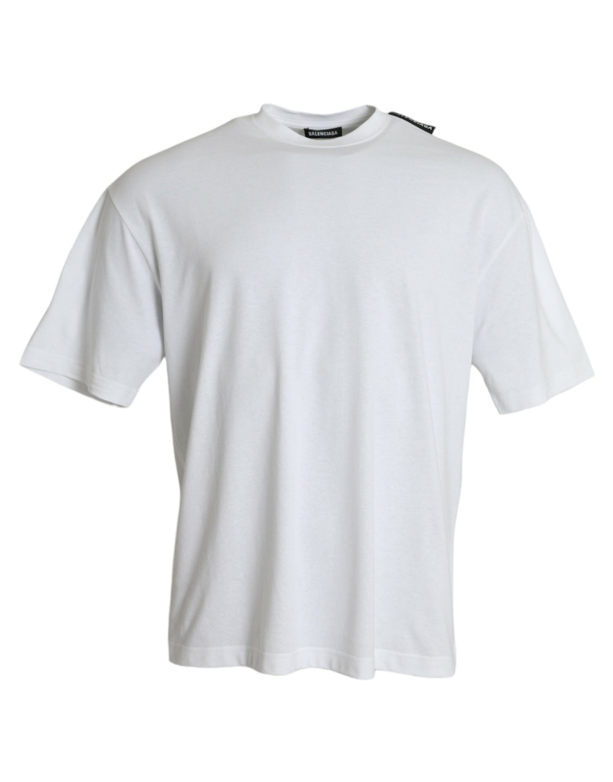 Balenciaga Off White Cotton Jersey Round Neck Men
