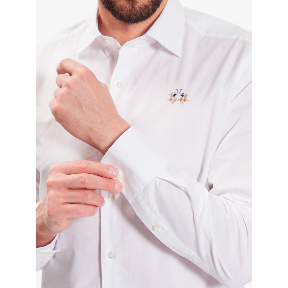 La Martina White Cotton Men's Shirt