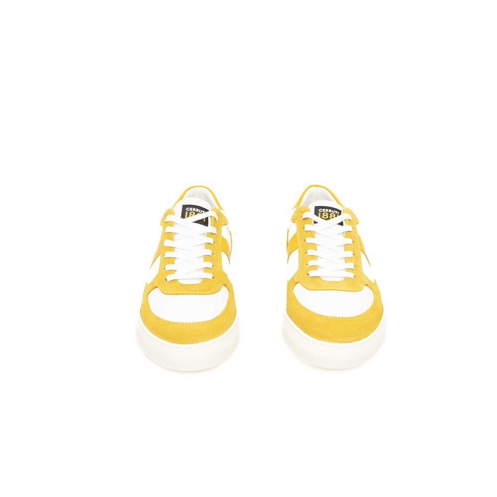 Cerruti 1881 Yellow Cowhide Men Men's Sneaker