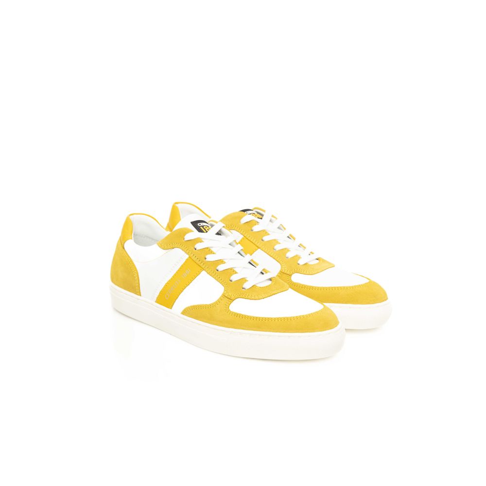 Cerruti 1881 Yellow Cowhide Men Men's Sneaker