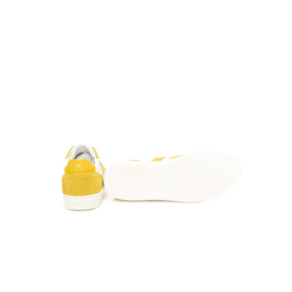 Cerruti 1881 Yellow Cowhide Men Men's Sneaker
