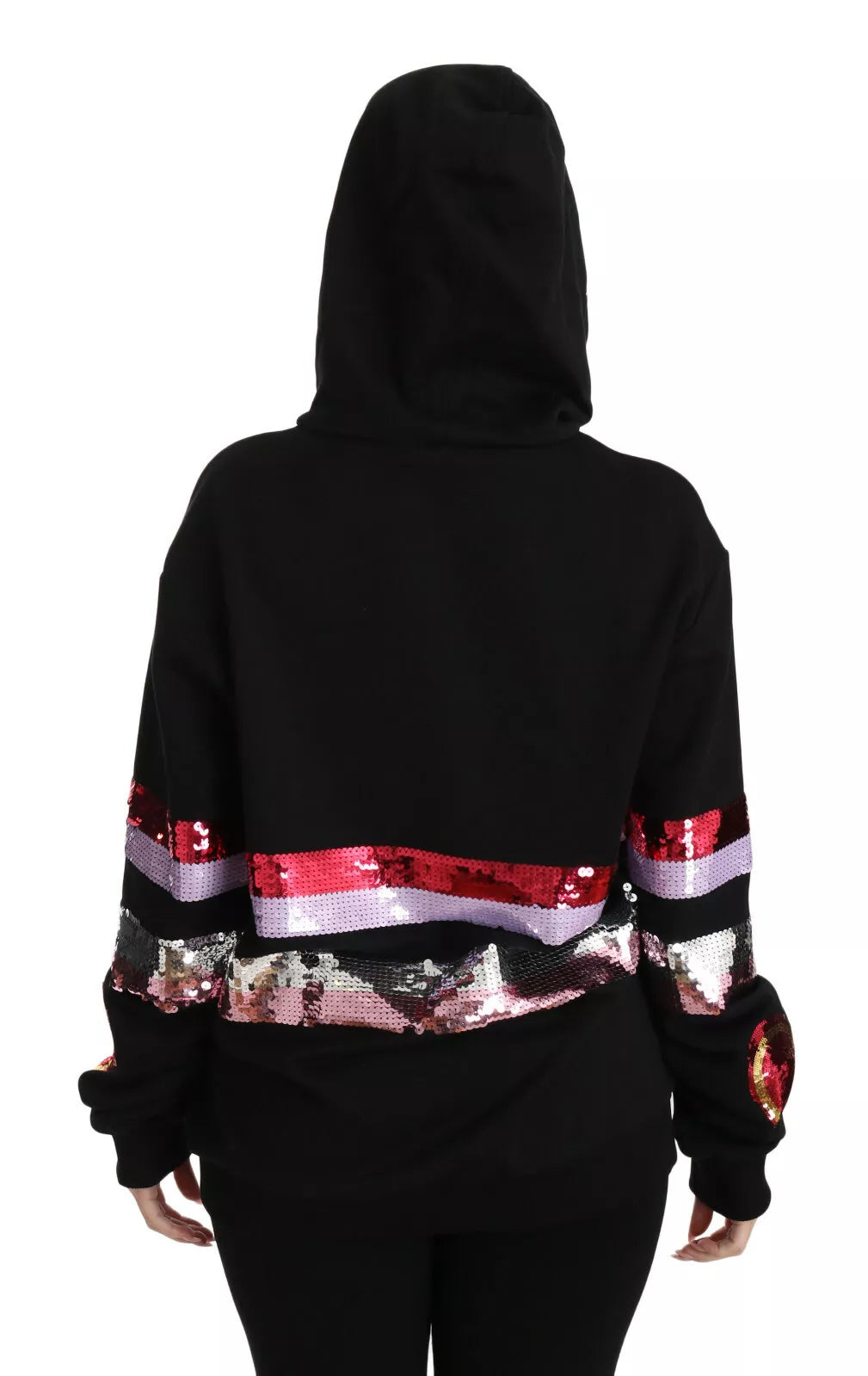 Dolce & Gabbana DG Sequined Hooded Pullover Women's Sweater (Pre-Owned)