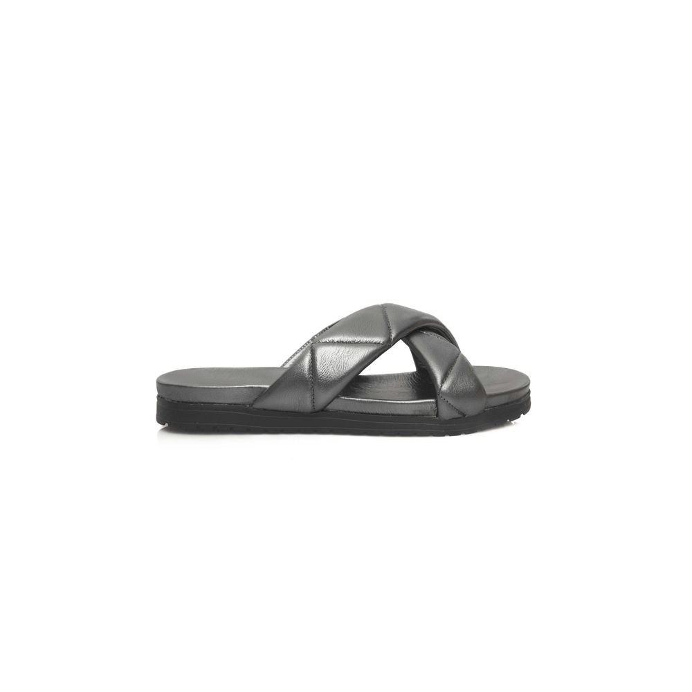 Cerruti 1881 Gray Lambskin Women Women's Sandal