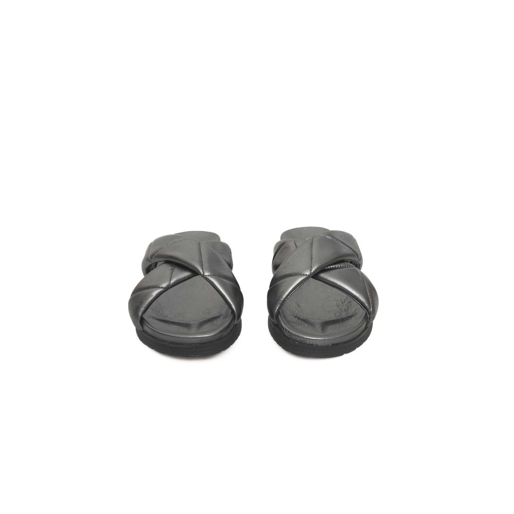 Cerruti 1881 Gray Lambskin Women Women's Sandal