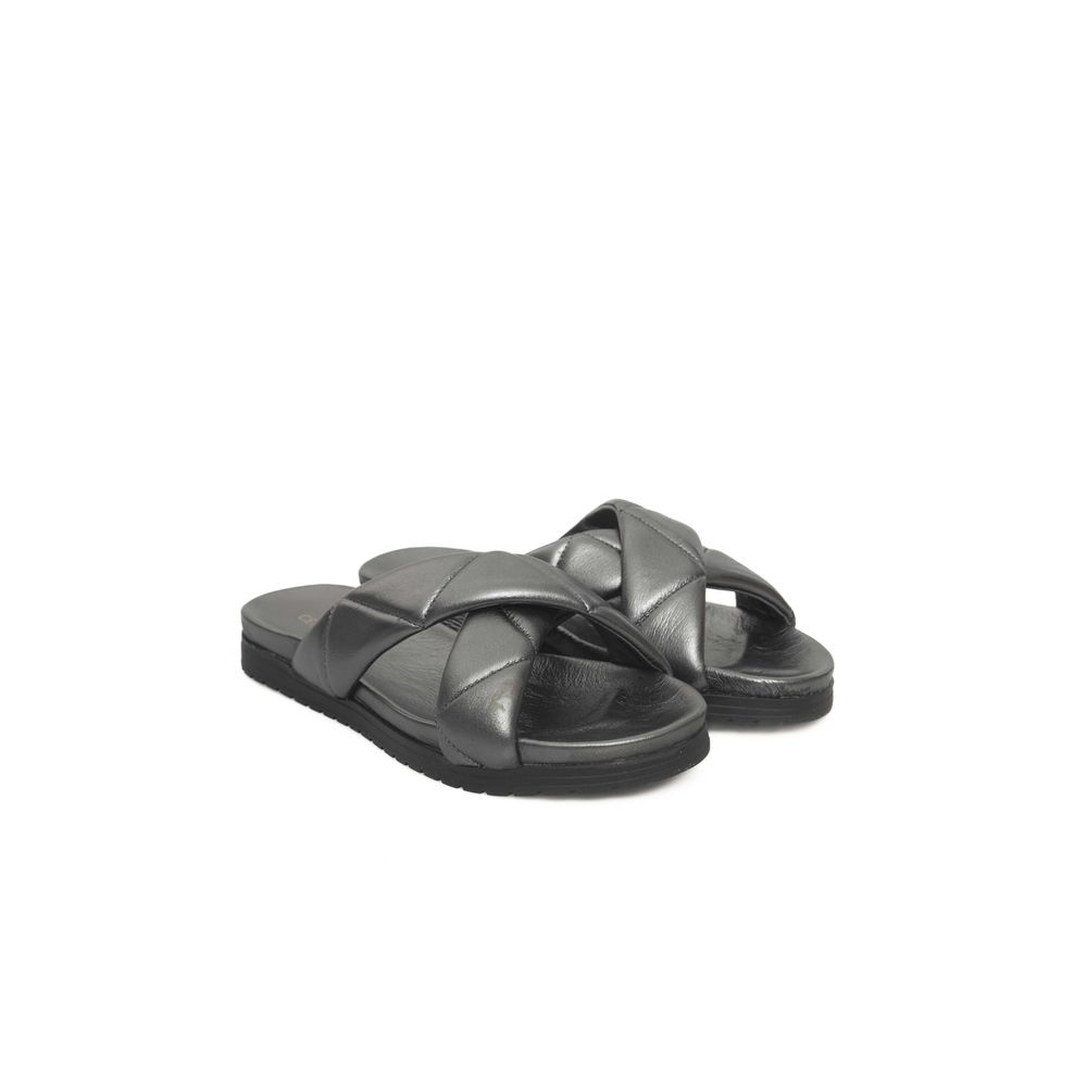 Cerruti 1881 Gray Lambskin Women Women's Sandal