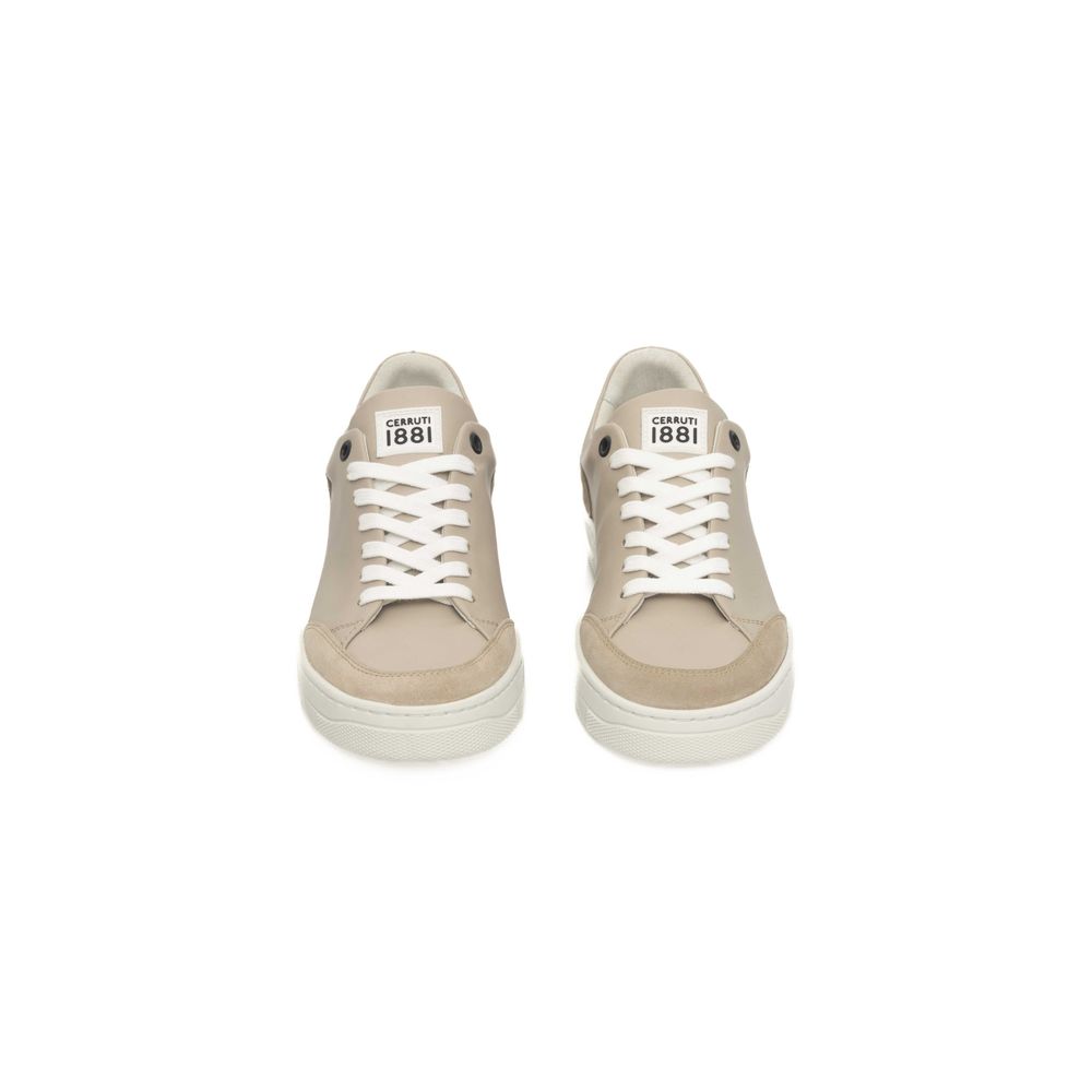 Cerruti 1881 Beige Cowhide Women Platform Women's Sneaker