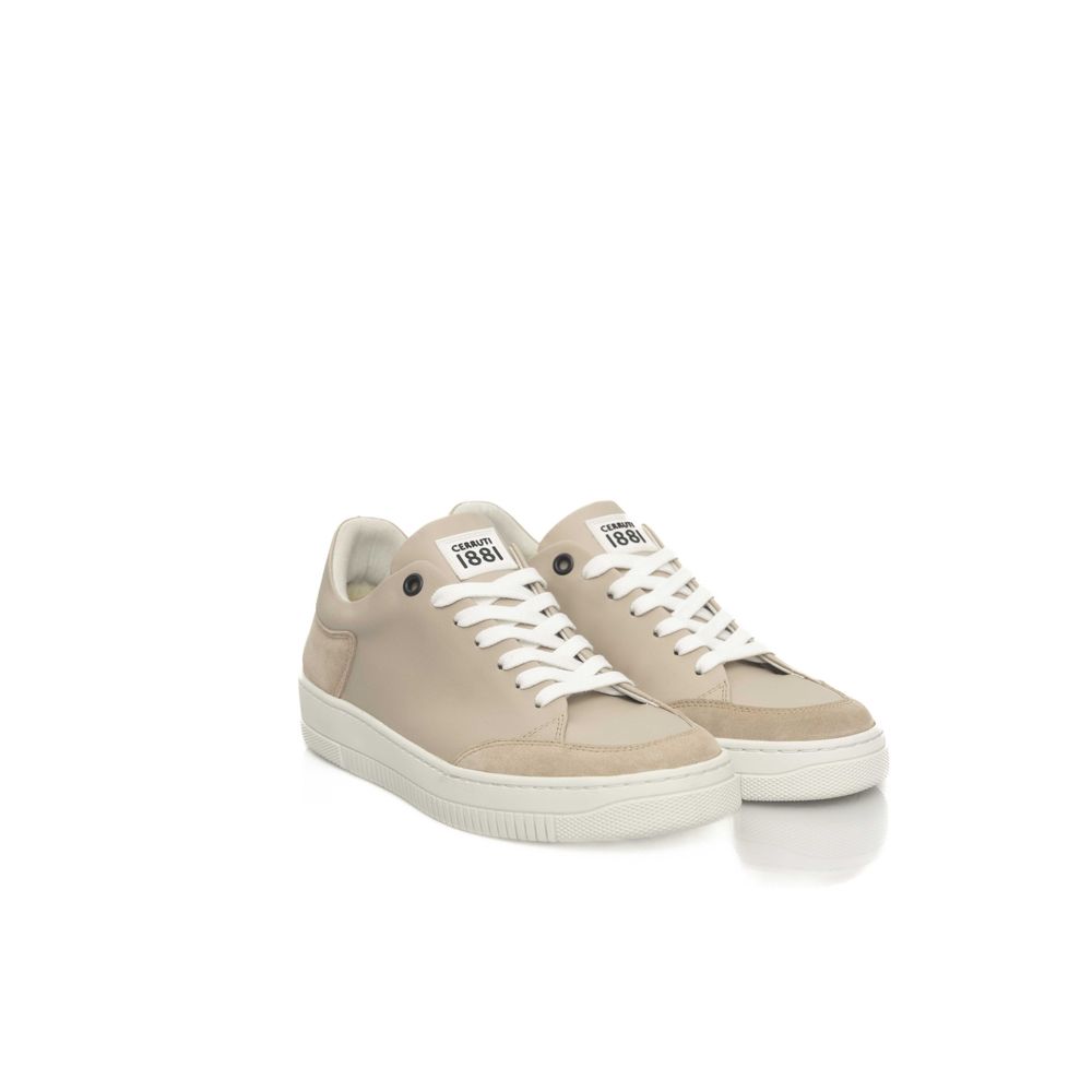 Cerruti 1881 Beige Cowhide Women Platform Women's Sneaker