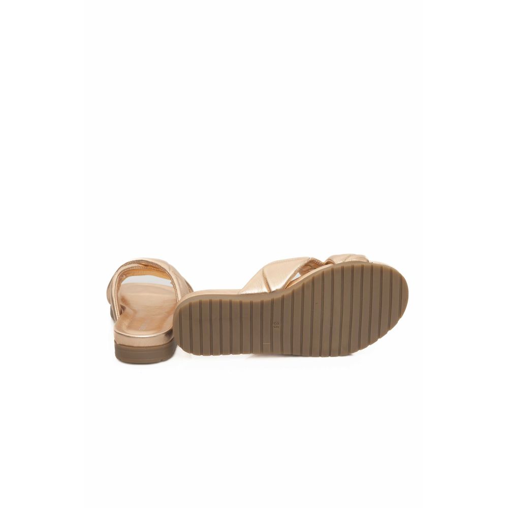 Cerruti 1881 Beige Lambskin Women Women's Sandal