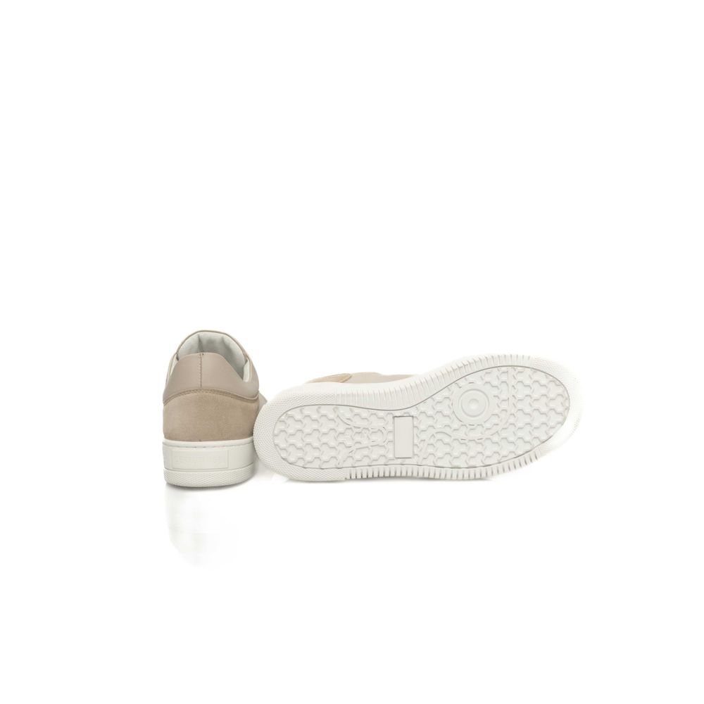 Cerruti 1881 Beige Cowhide Women Platform Women's Sneaker