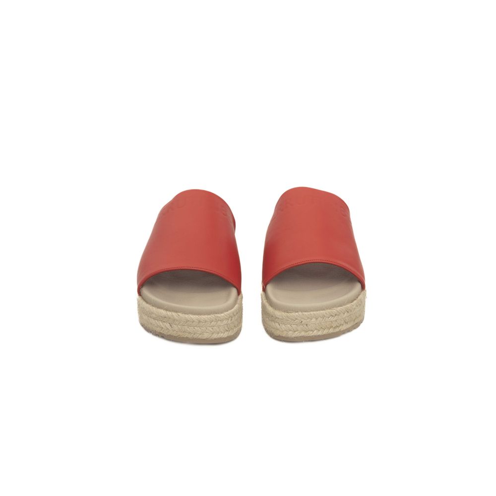 Cerruti 1881 Red Calfskin Women Women's Sandal