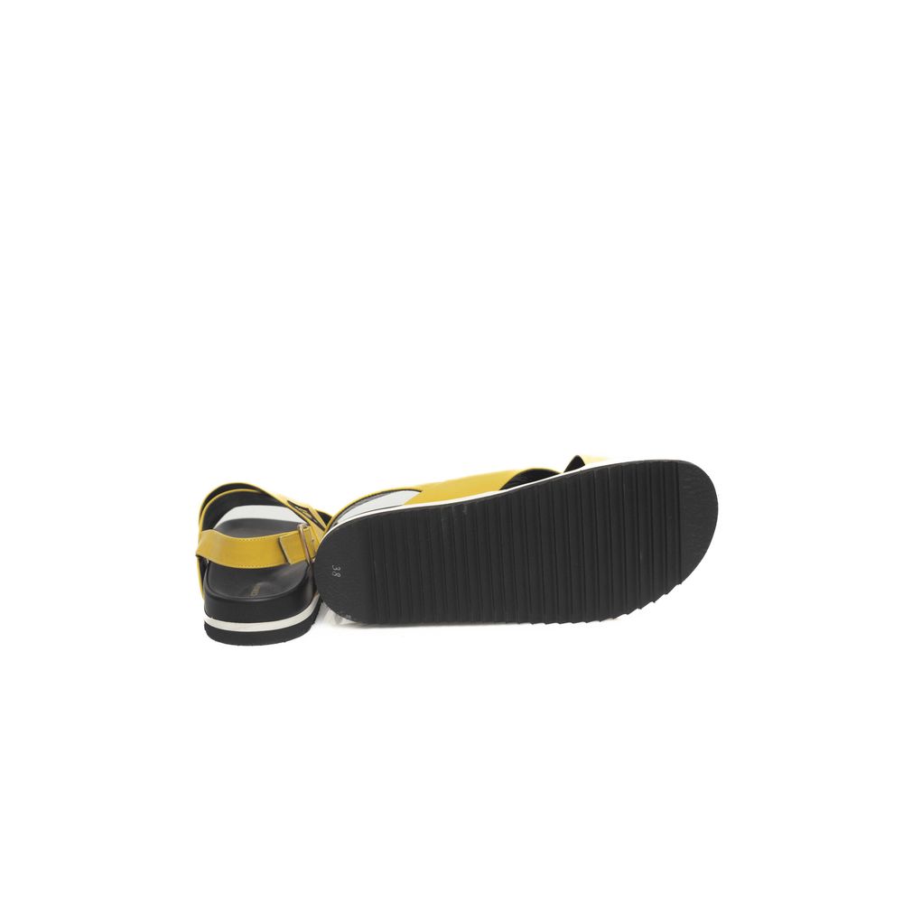 Cerruti 1881 Yellow Calfskin Women Women's Sandal