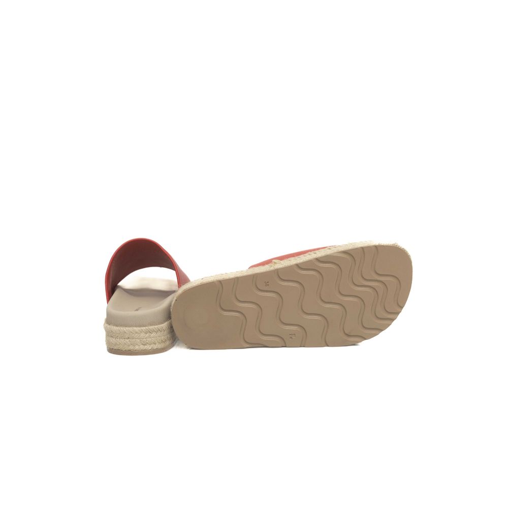 Cerruti 1881 Red Calfskin Women Women's Sandal