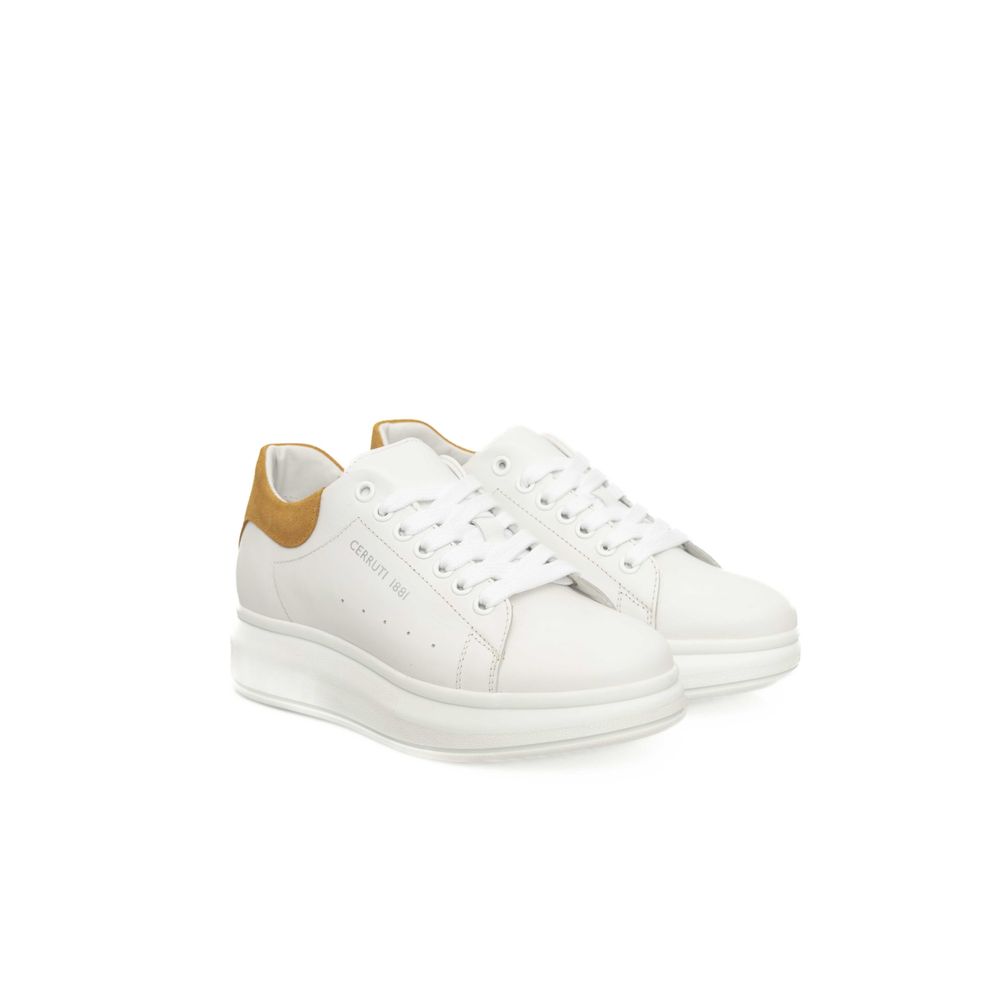 Cerruti 1881 White Leather Women Women's Sneaker