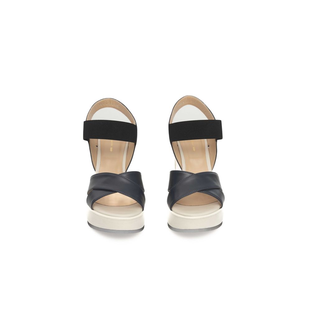 Cerruti 1881 Blue Calfskin Women Women's Sandal