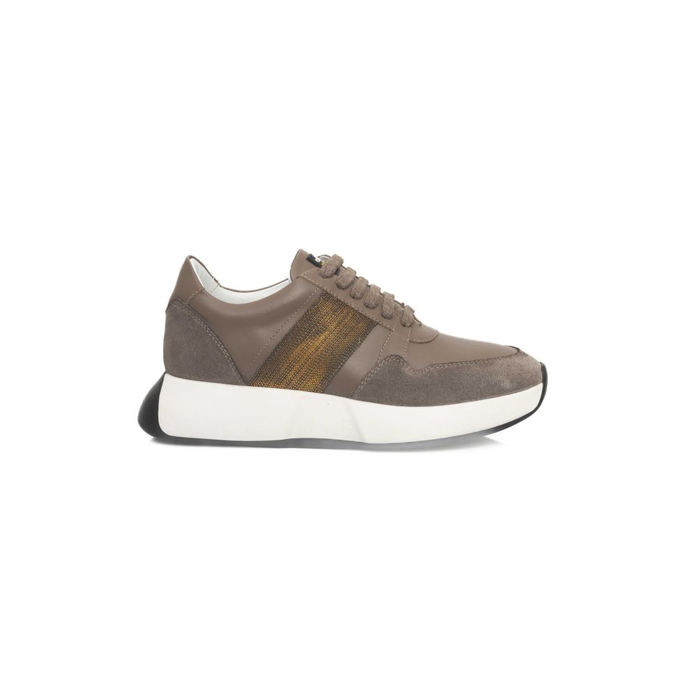 Cerruti 1881 Beige Cowhide Women Women's Sneaker