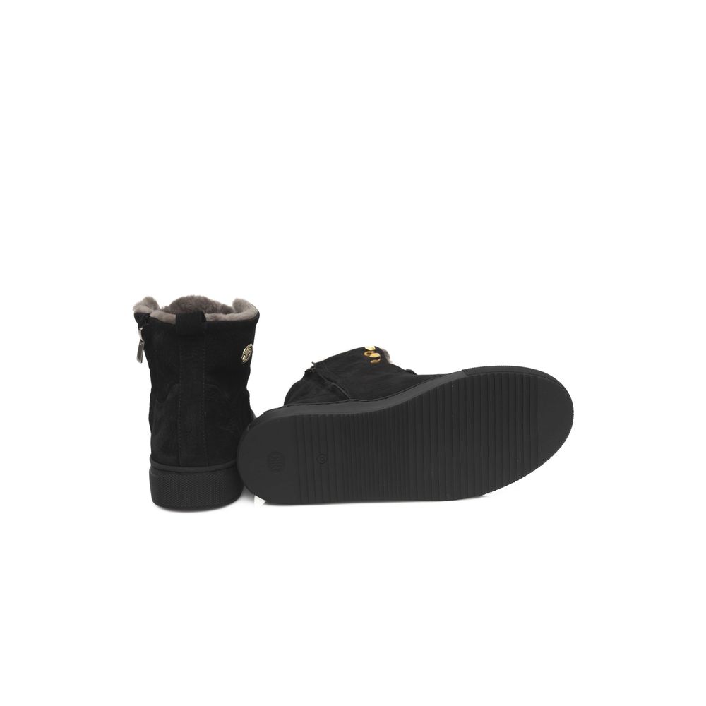 Cerruti 1881 Black Cowhide Women Women's Sneaker