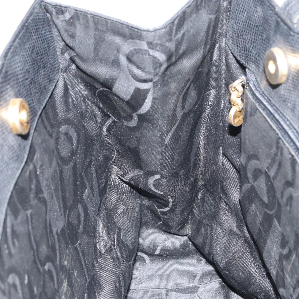 Salvatore Ferragamo Vala Tote Leather Black Leather Shoulder Bag Bag (Pre-Owned)