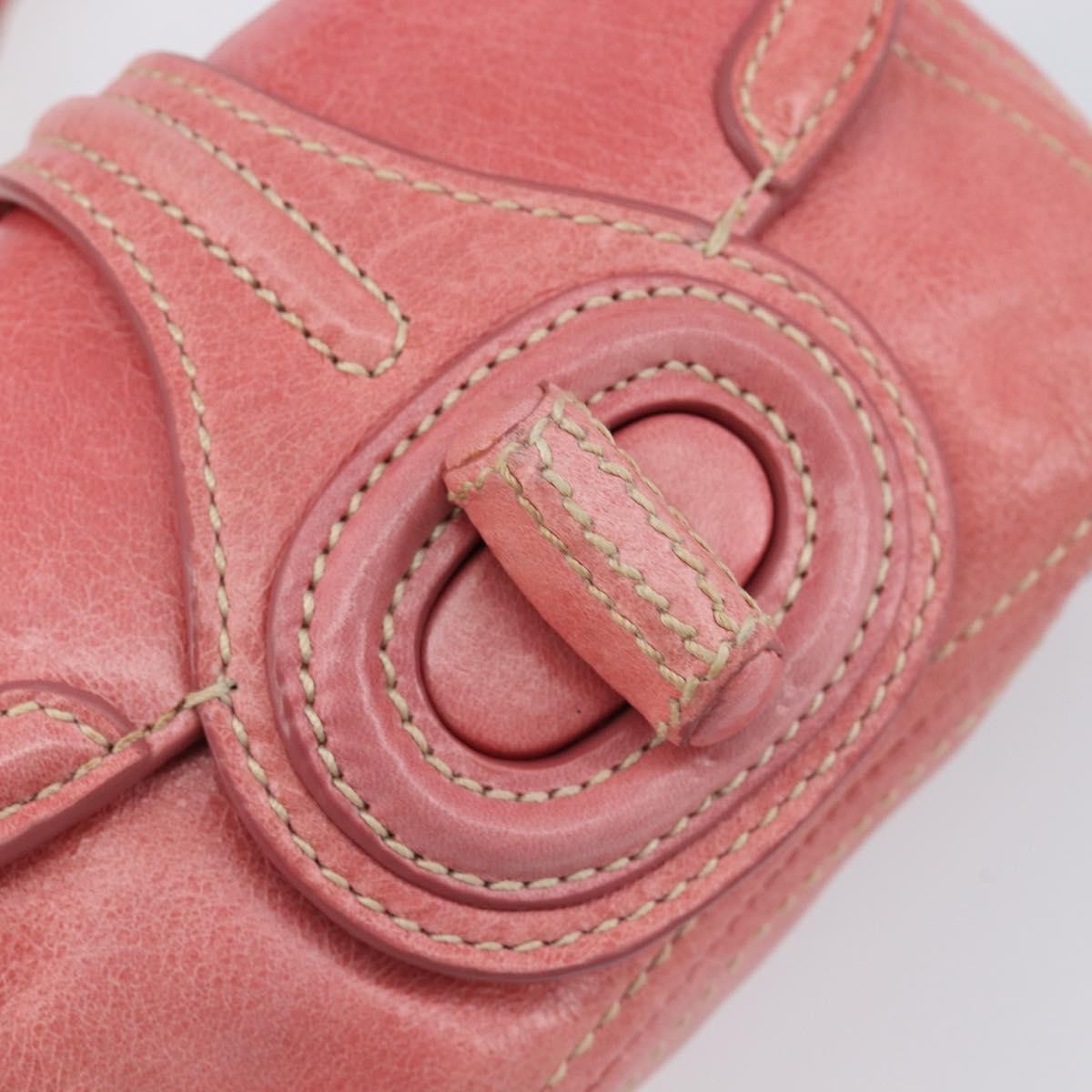 Prada Turnlock Flap Soft Calf Pink Leather Shoulder Bag Bag (Pre-Owned)