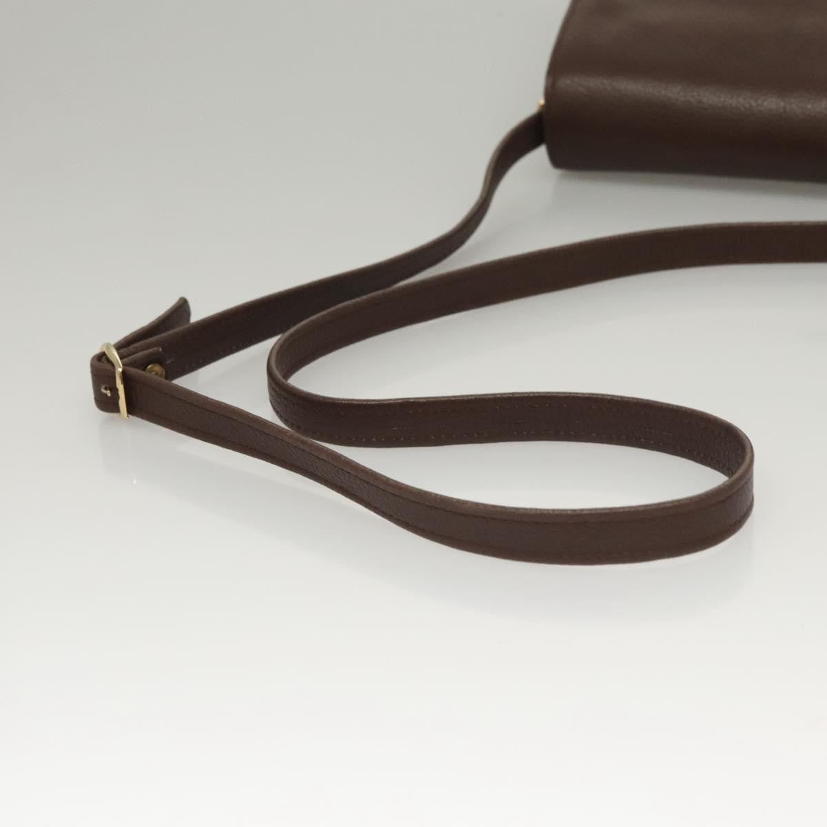 Bally Vintage Leather Brown Leather Shoulder Bag Bag (Pre-Owned)