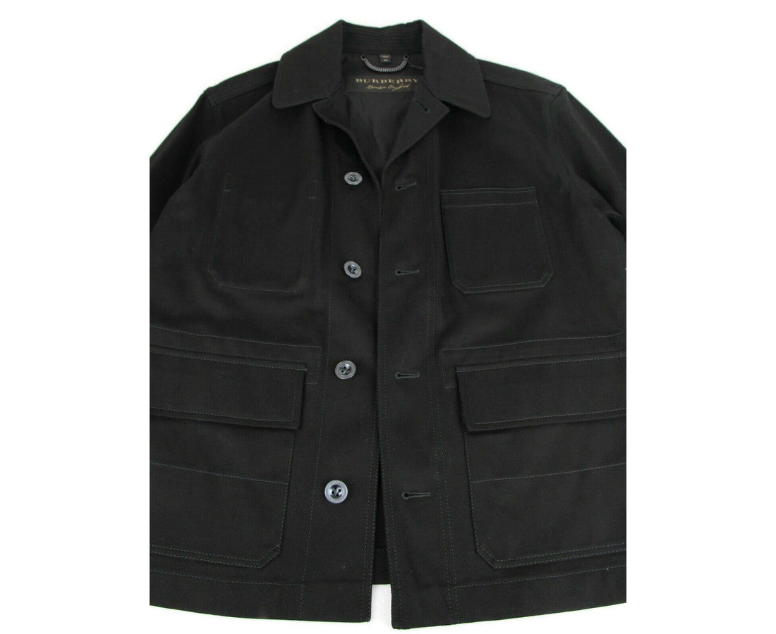 Burberry Men's Black Canvas Mohawk Face Paint Jacket