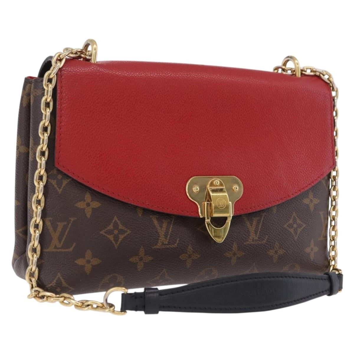 Louis Vuitton Saint Placide Monogram Canvas And Leather Brown Canvas Handbag (Pre-Owned)